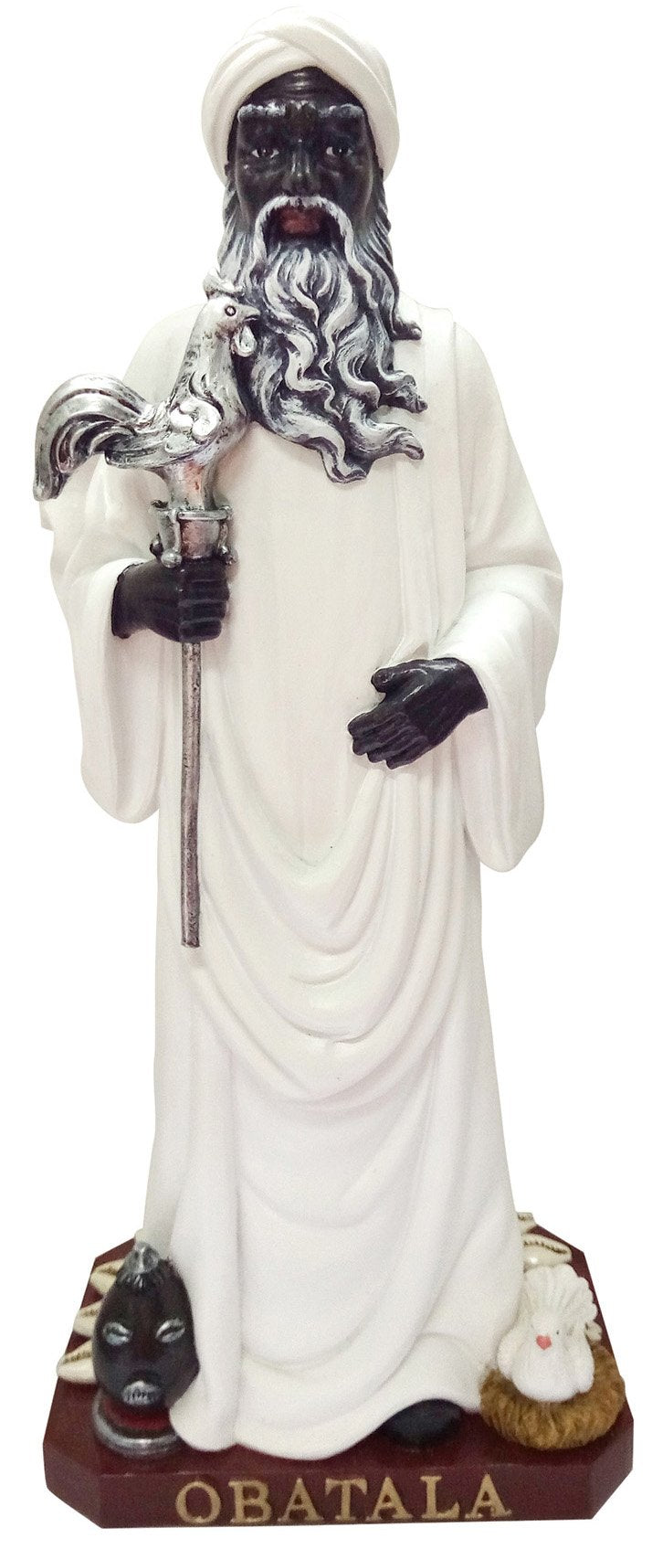 Estatua de Obatala, regalo de amor, estatua de Orisha Obatala, figura sagrada, hombre poderoso (8 pulgadas)
