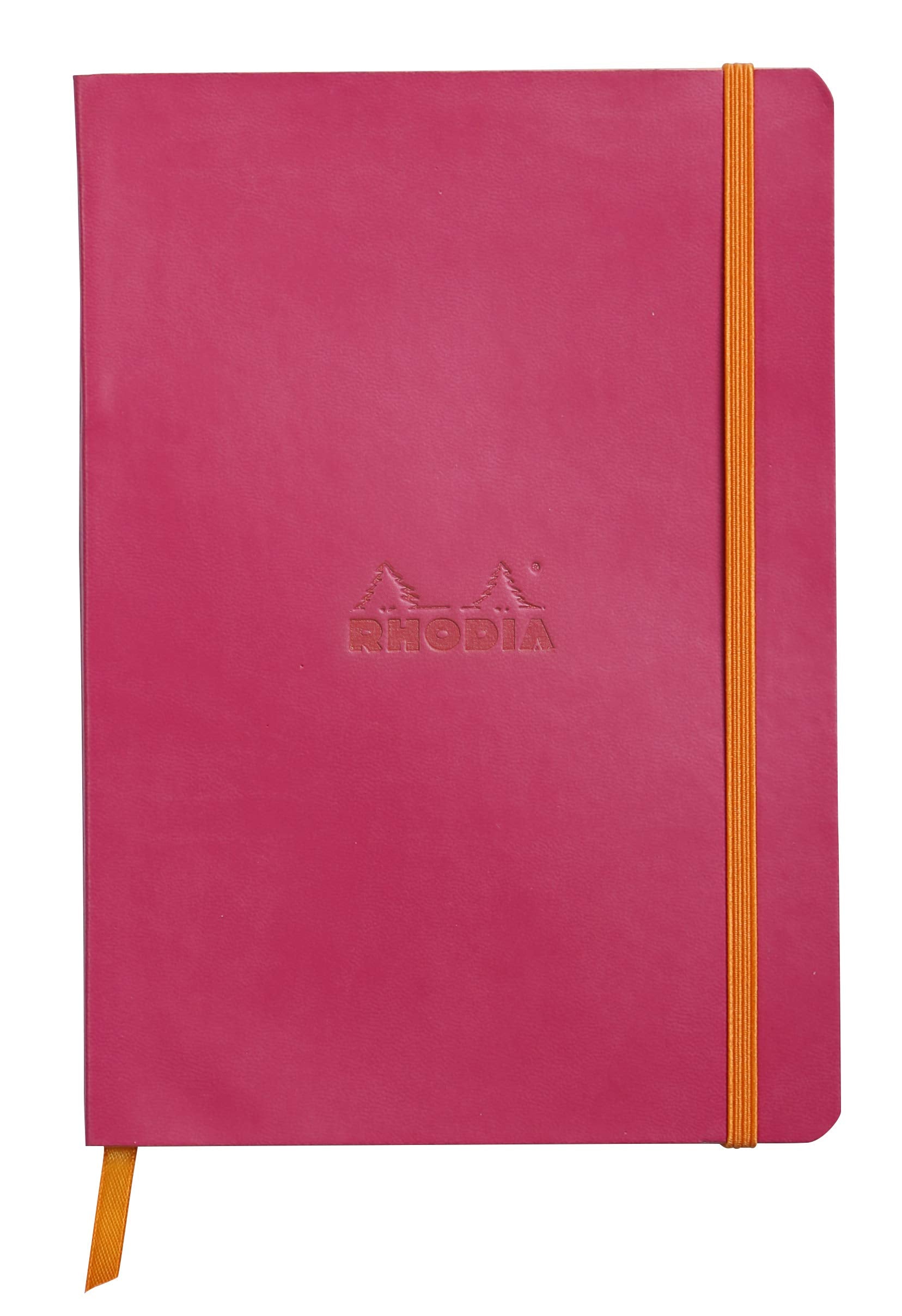 Cuaderno blando Rhodia Rhodiarama - 80 hojas rayadas - 6 x 8 1/4 - Frambuesa