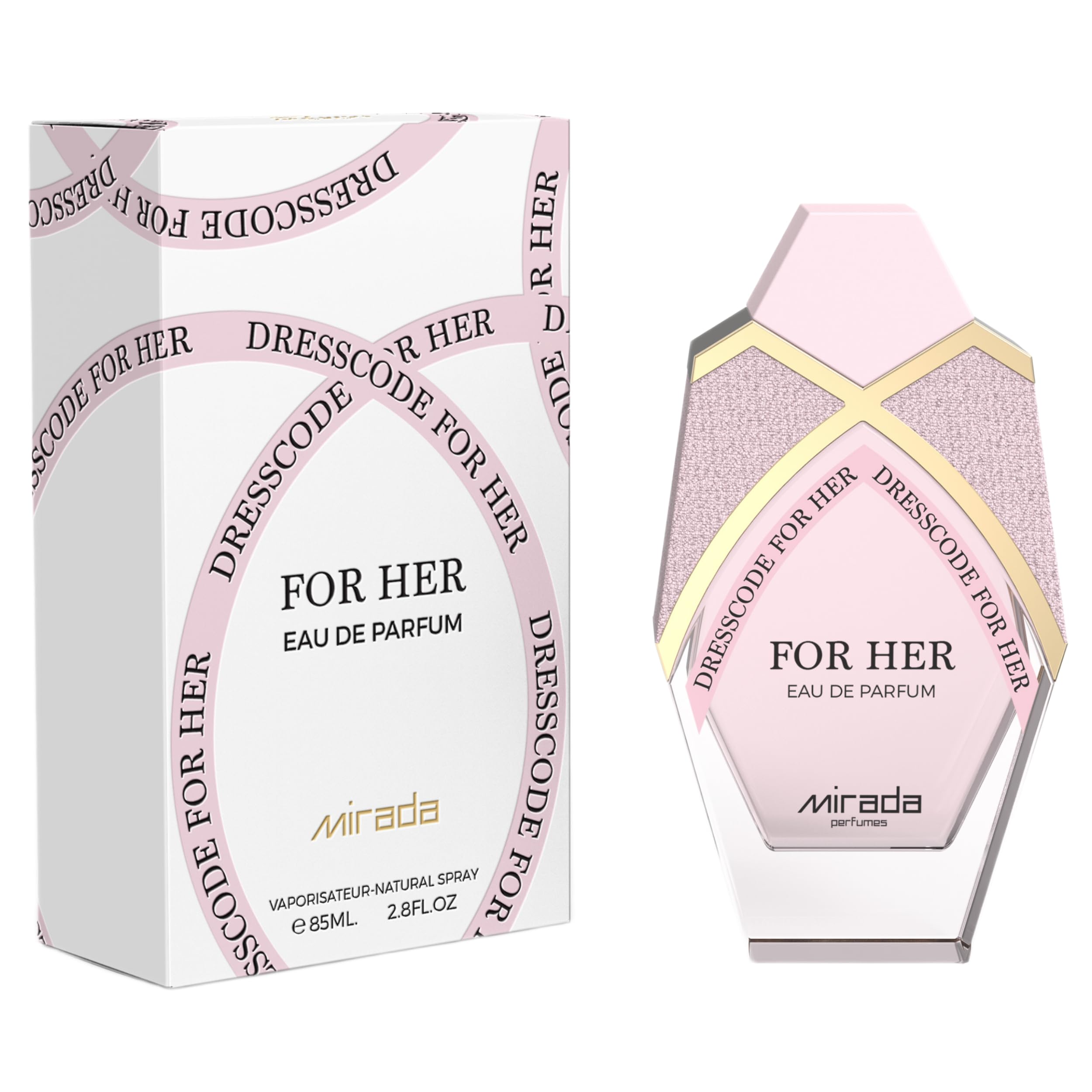 MIRADA Dresscode For Her Eau de Parfum Spray for Women, 2.8 Fl Oz (100 mL)