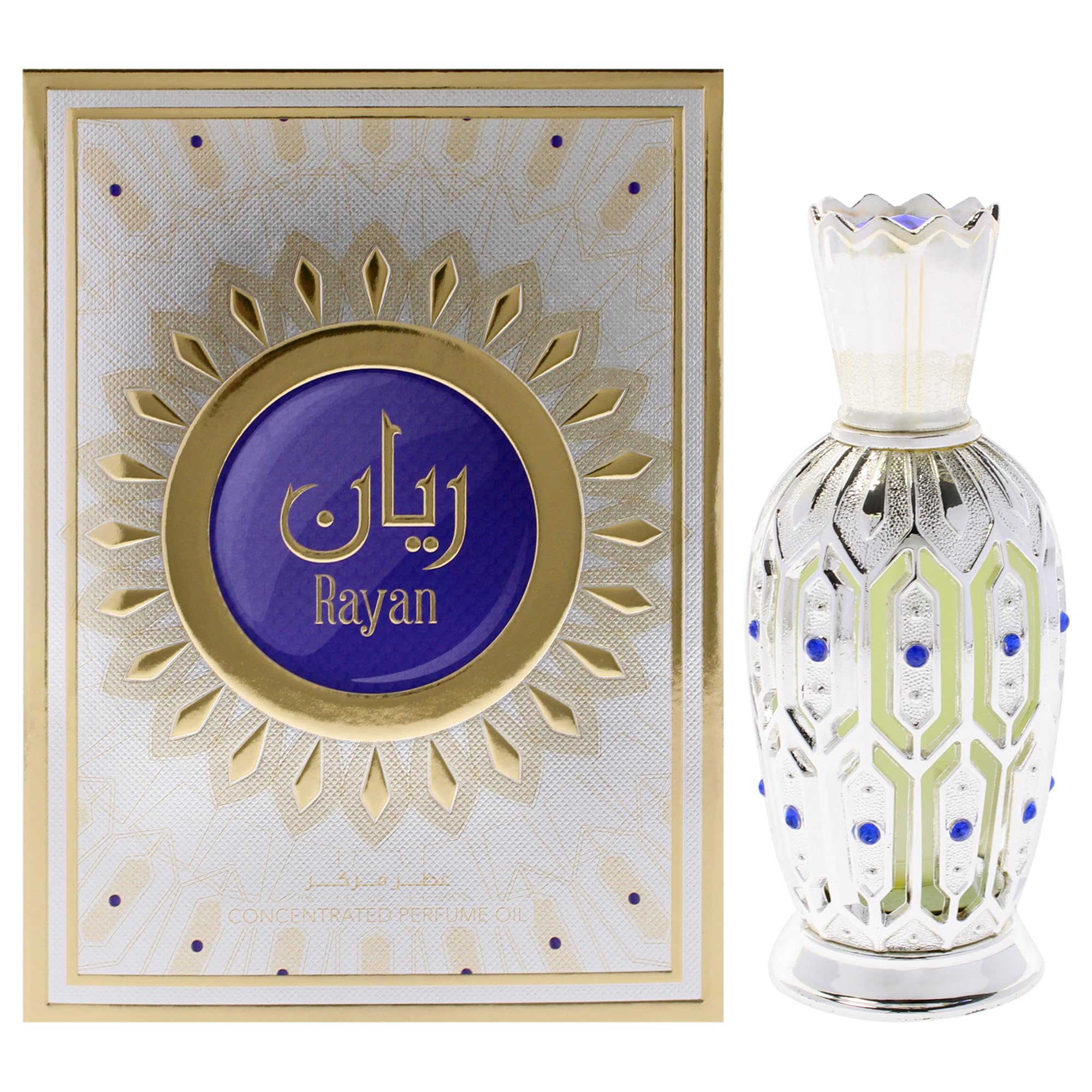 Hamidi Rayan Concentrated Perfume Oil Unisex, Fruity Floral Musk Fragrance with Bergamot Apple and Patchouli, 20 ml