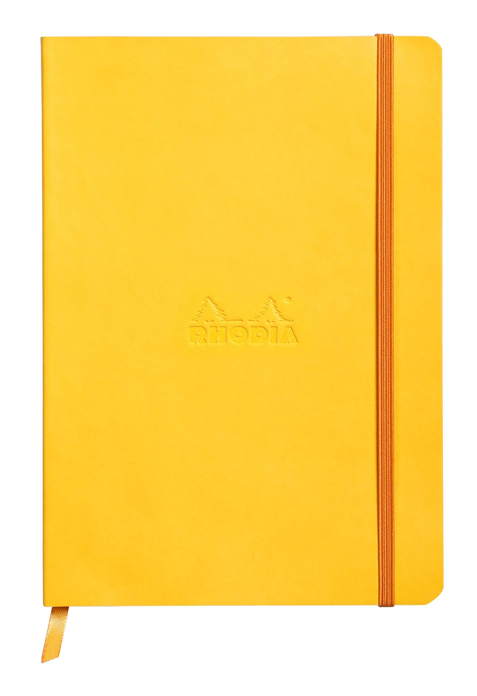 Carnet de notes Rhodia Rhodiarama Soft - 80 feuilles à pois - 6 x 8 1/4 - Jaune