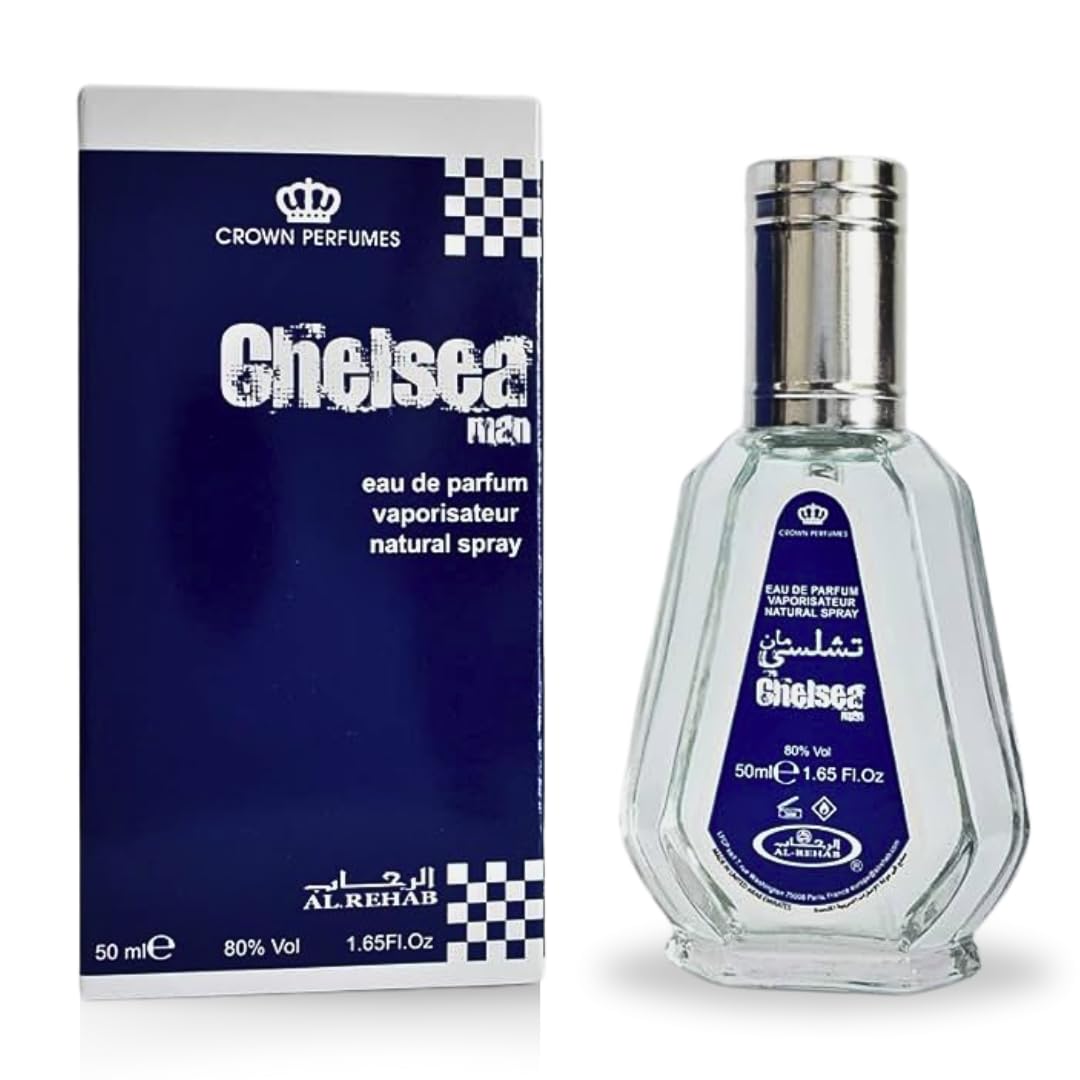Al Rehab Chelsea Man Eau de Parfum Spray 1.69 Fl Oz (50 ml)