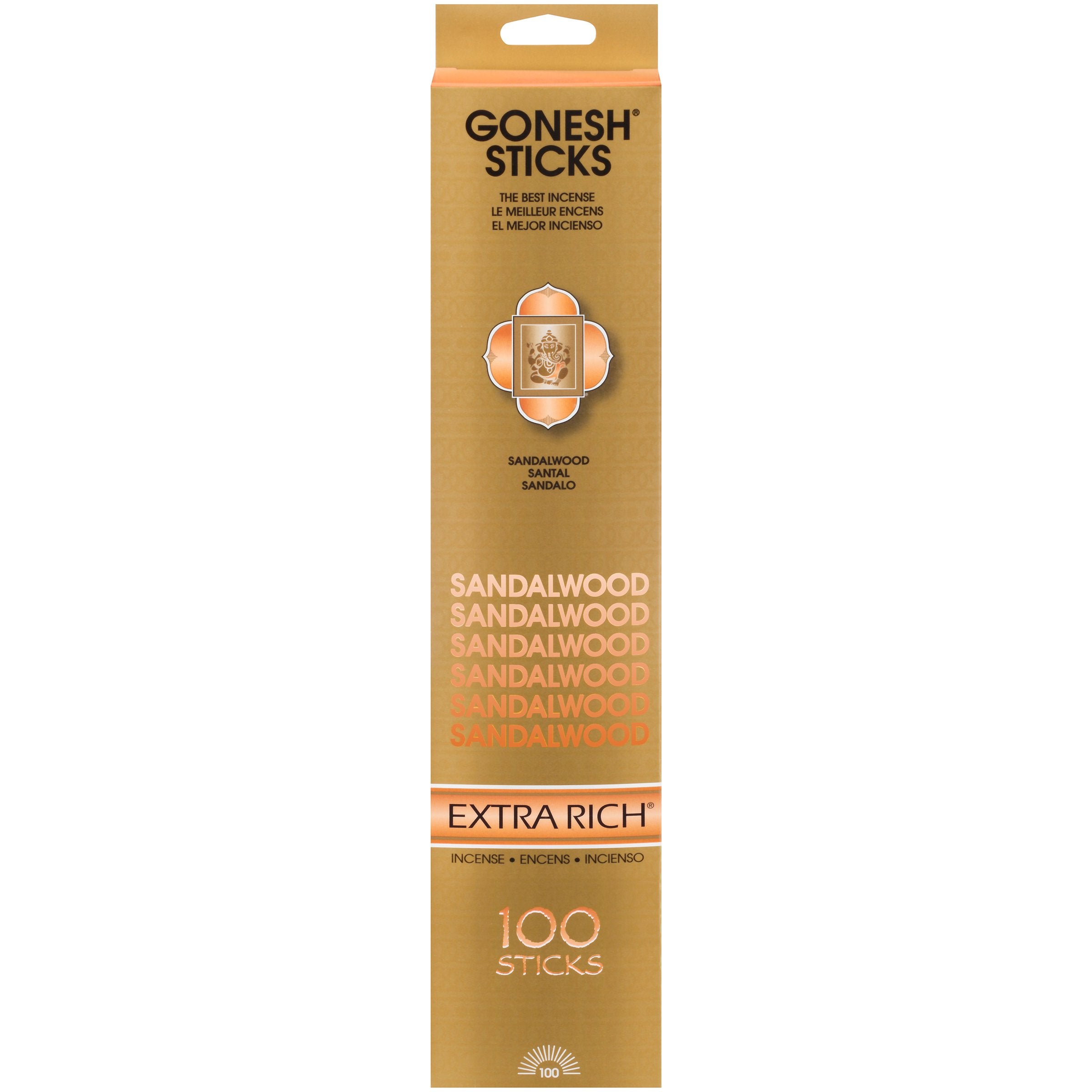 Gonesh Extra Rich Sandalwood Incense 100 Sticks