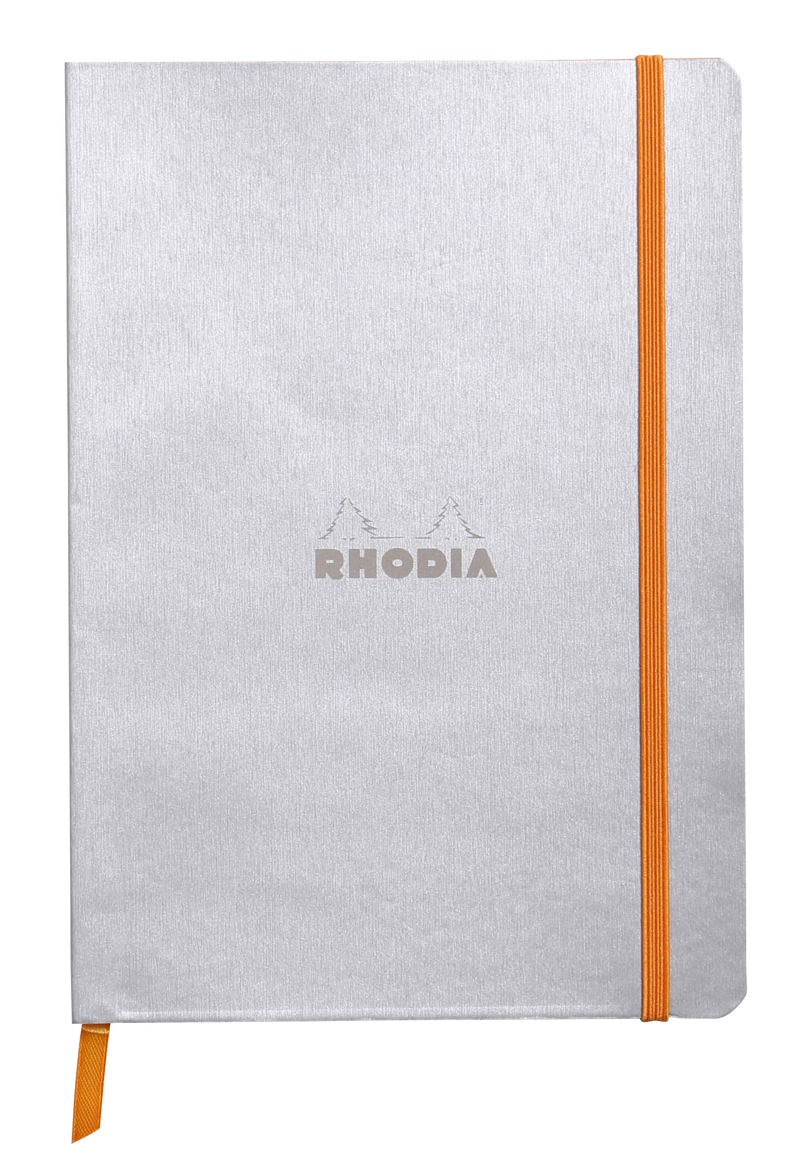 Carnet de notes Rhodia Rhodiarama Soft - 80 feuilles à pois - 6 x 8 1/4 - Argent