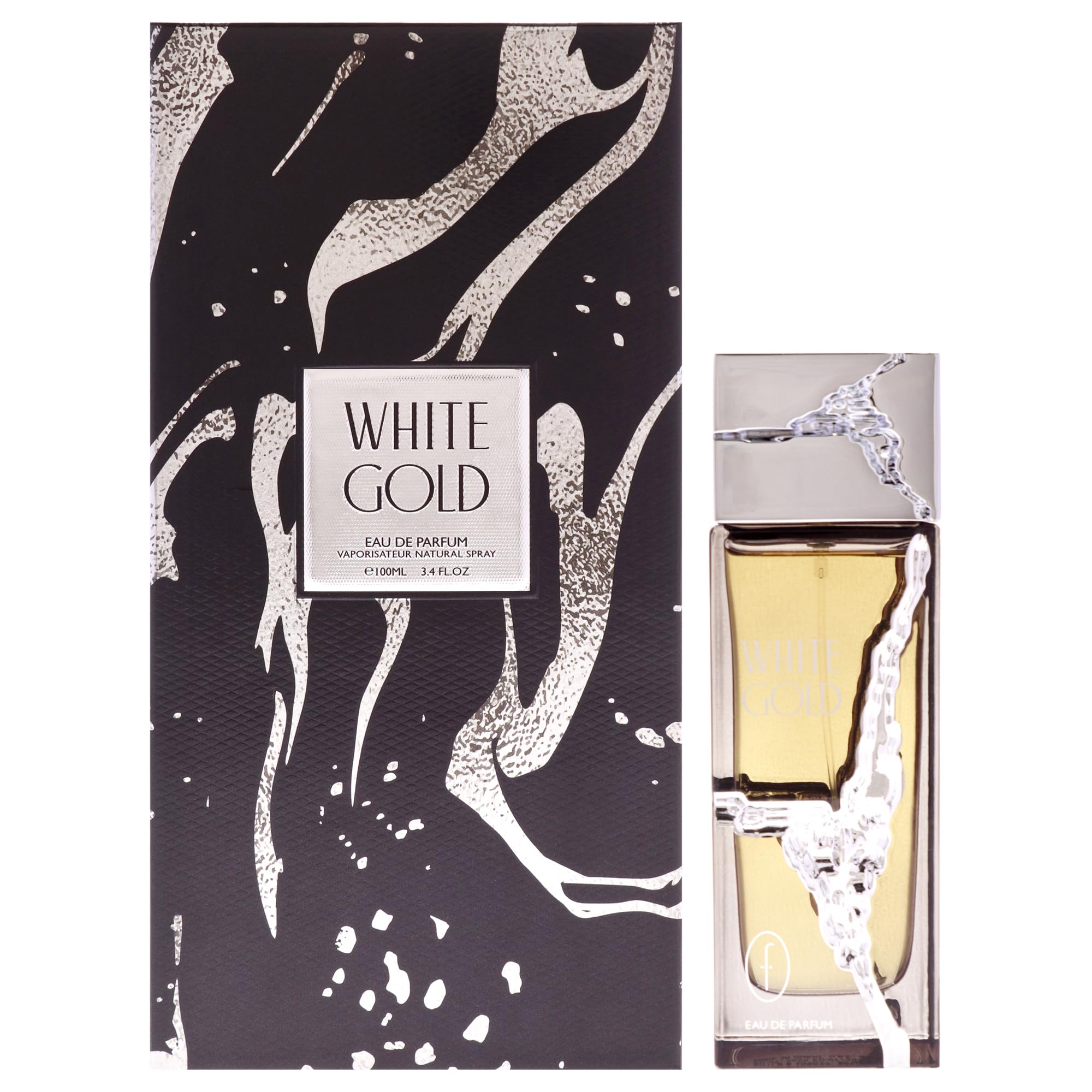 Flavia White Gold Eau de Parfum for Men, Sophisticated Masculine Fragrance with Clean Elegant Character, 3.4 oz Spray