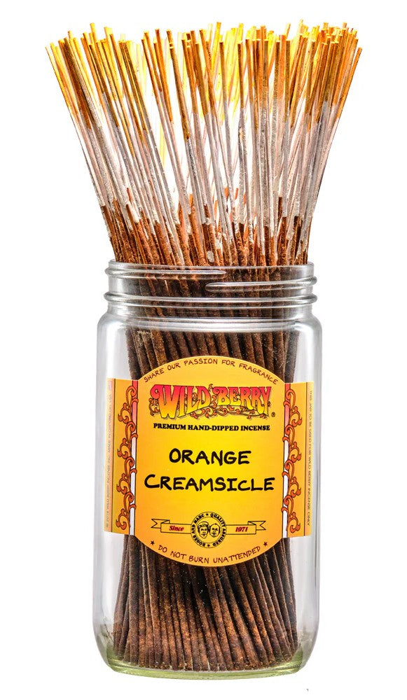 Wild Berry Orange Creamsicle Incense Sticks, 100 Count Hand-Dipped Aromatic Incense
