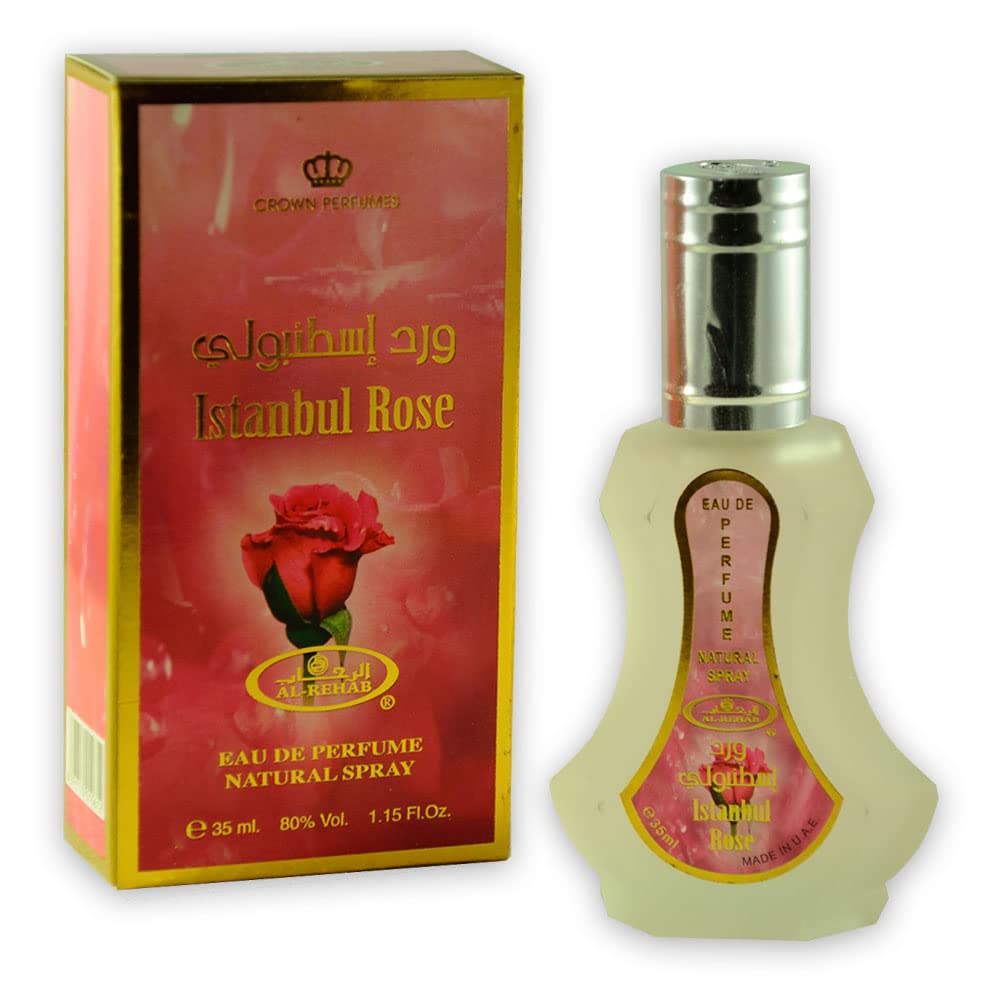 Al Rehab Istanbul Rose Eau de Parfum Spray, 1.18 Fl Oz (35 ml)