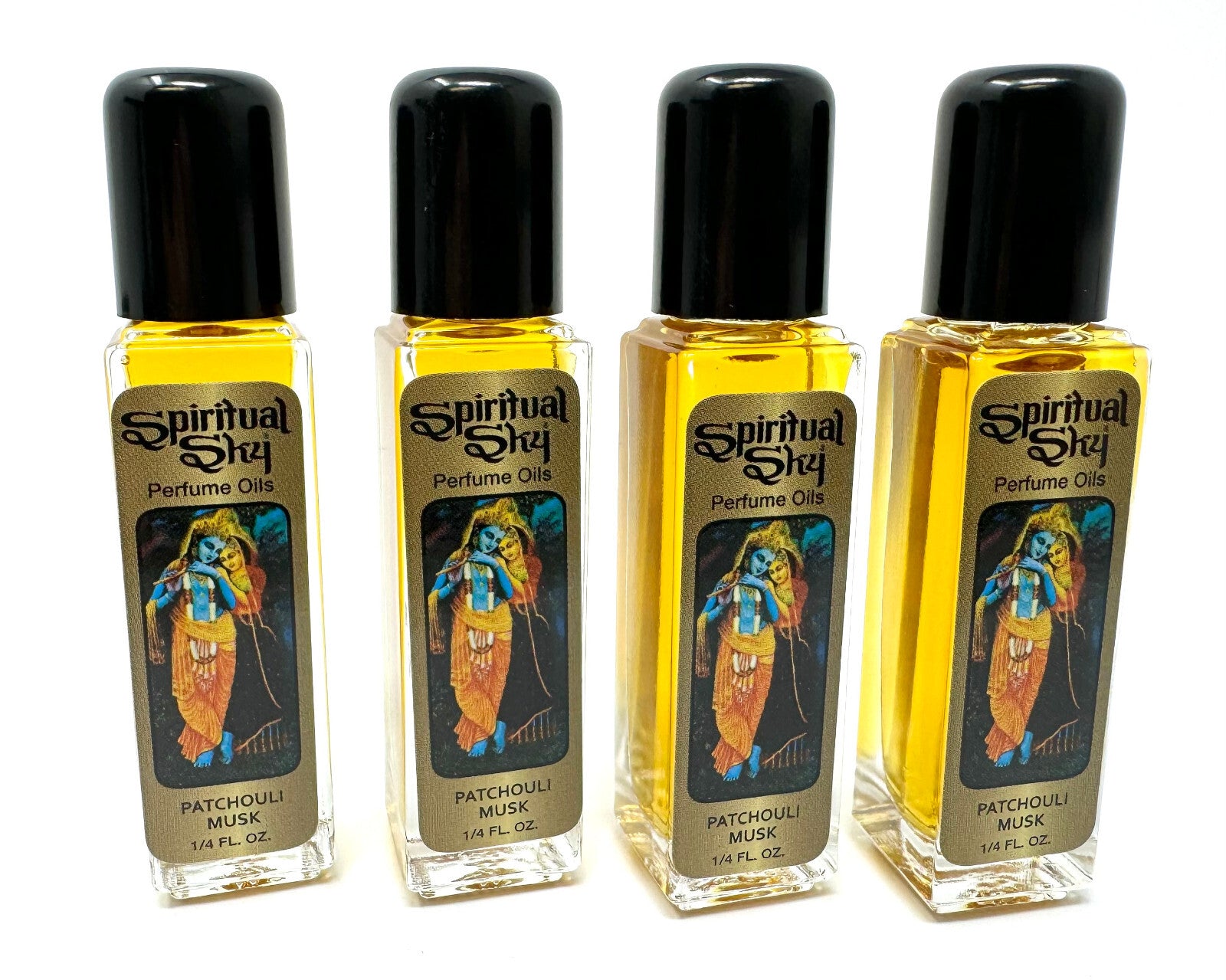 (4-Pack) Patchouly Musk Scented Oil - Spiritual Sky - 1/4 Ounce Bottle