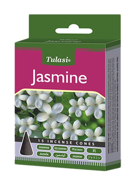 Tulasi Classic Incense Cones, Jasmine - 15 Count Pack