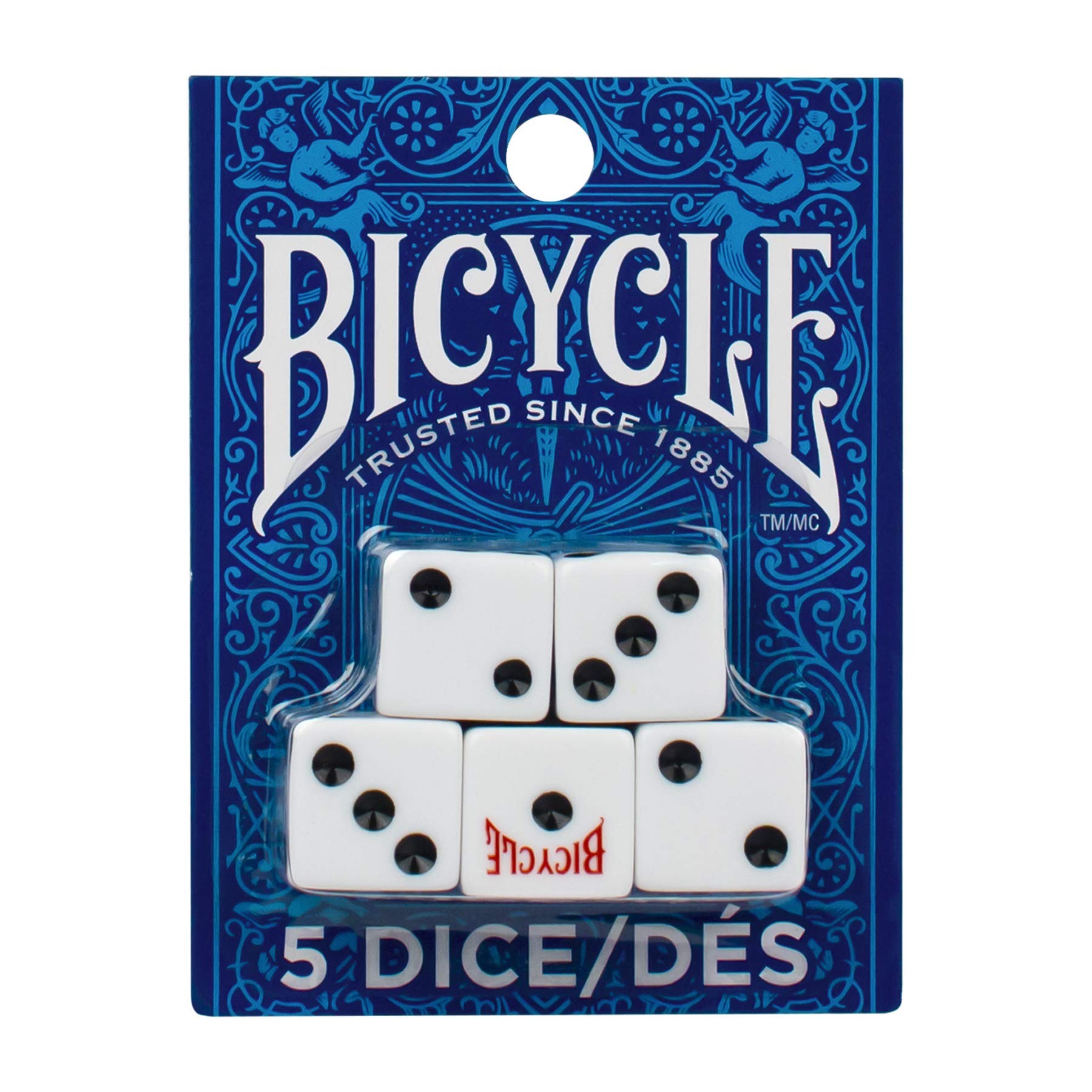 Bicycle 5 Dice Set, Standard Gaming Dice, 5 Count