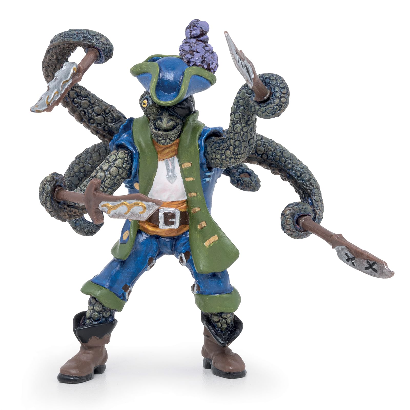 Papo Octopus Mutant Pirate - Hand Painted Figurine - Heirloom Quality Collectible (39482)