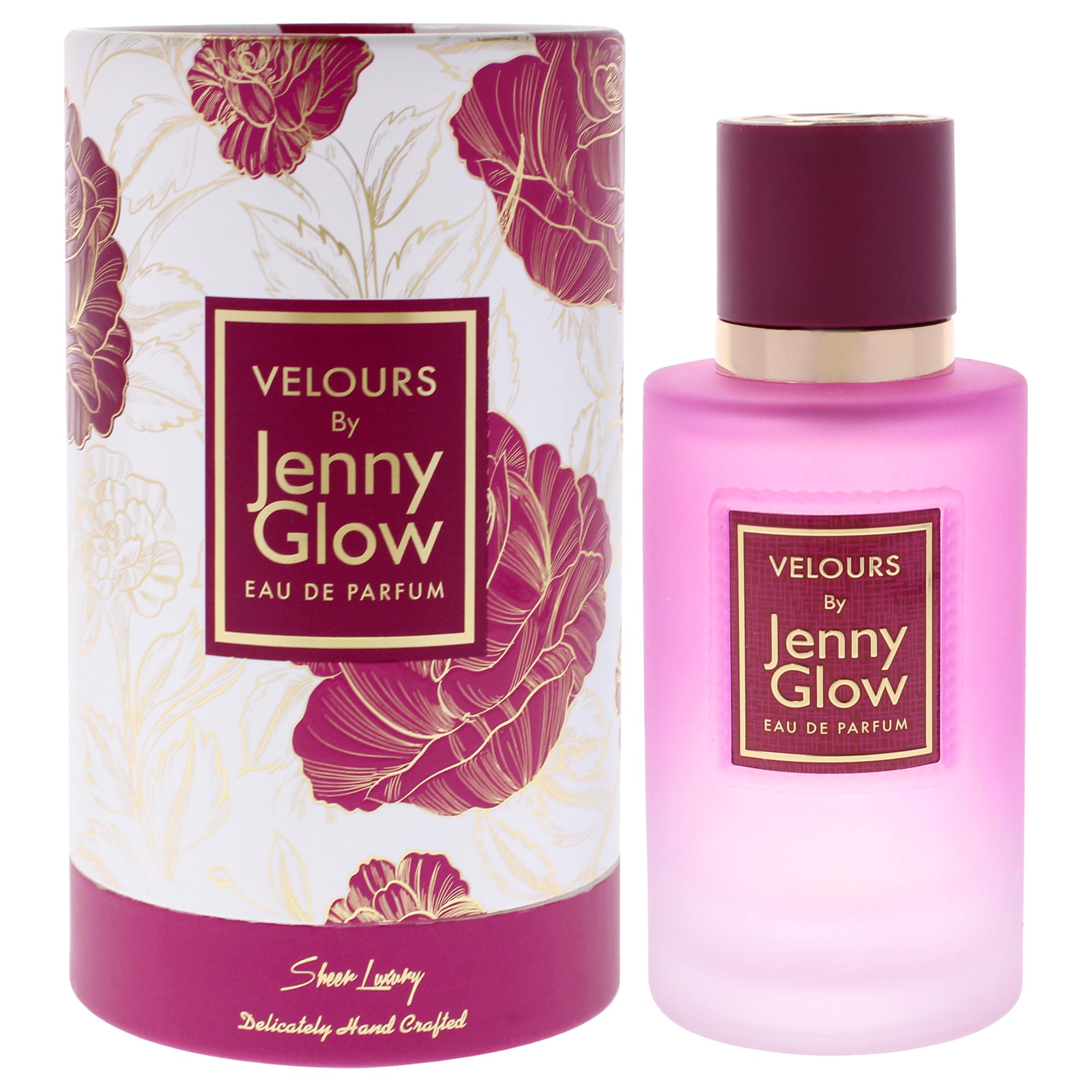 Jenny Glow Velours Eau de Parfum Unisex, Fruity Floral Gourmand Fragrance with Blackberry Rose Praline and Ambroxan, 2.7 oz Spray