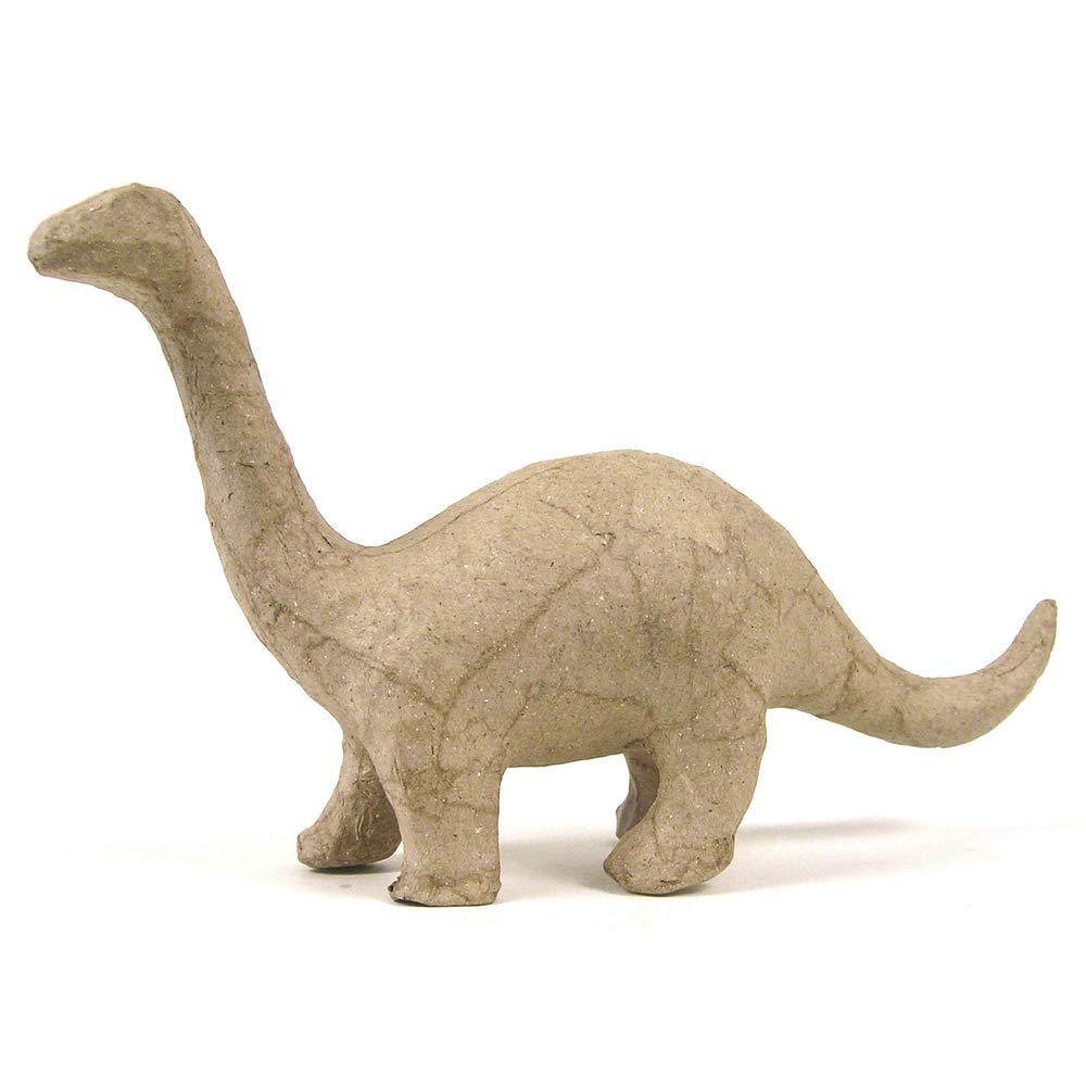 Decopatch Papier-Mache Small Animal Figurines - 4 1/2 to 5" - Brontosaurus