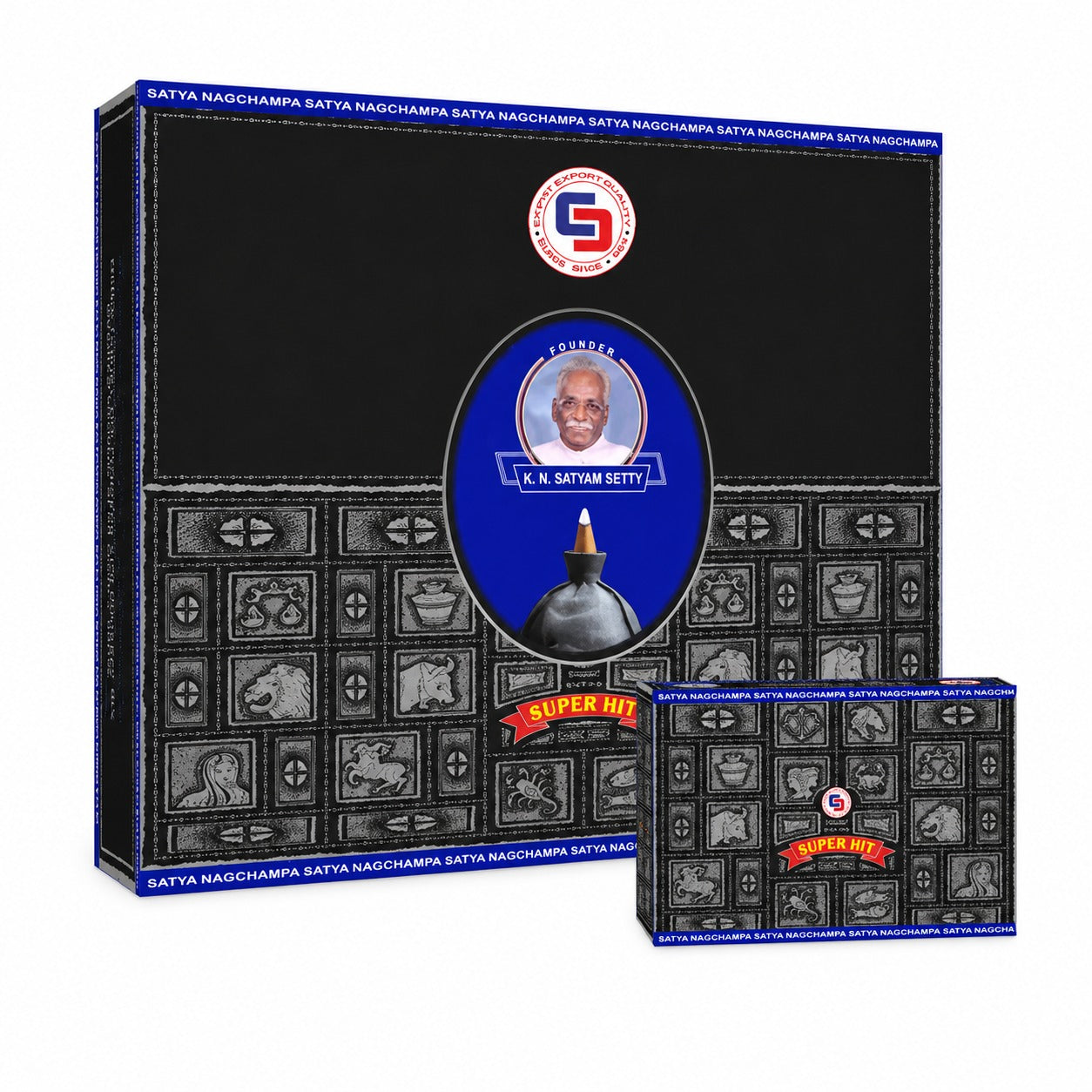 Satya Super Hit Backflow Incense Cones - 10 Piece Box (Pack of 12) - 120 Total
