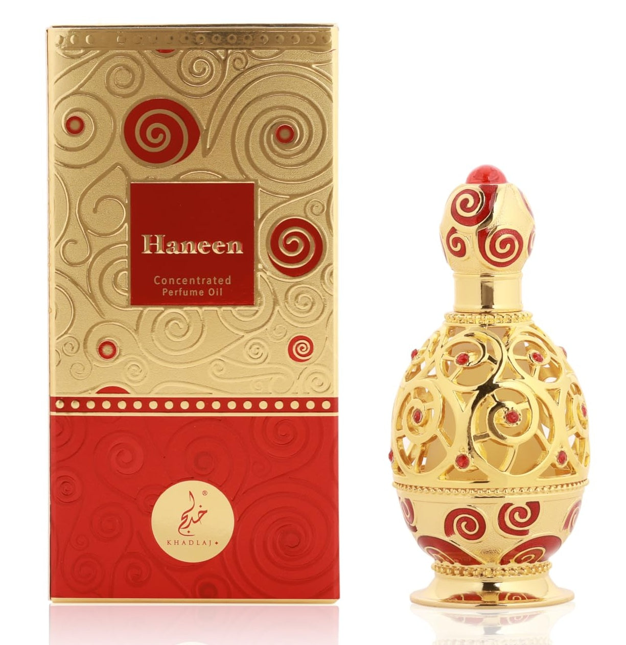 Huile parfumée concentrée Khadlaj Haneen Gold pour unisexe, 20 ml (0,67 fl oz)