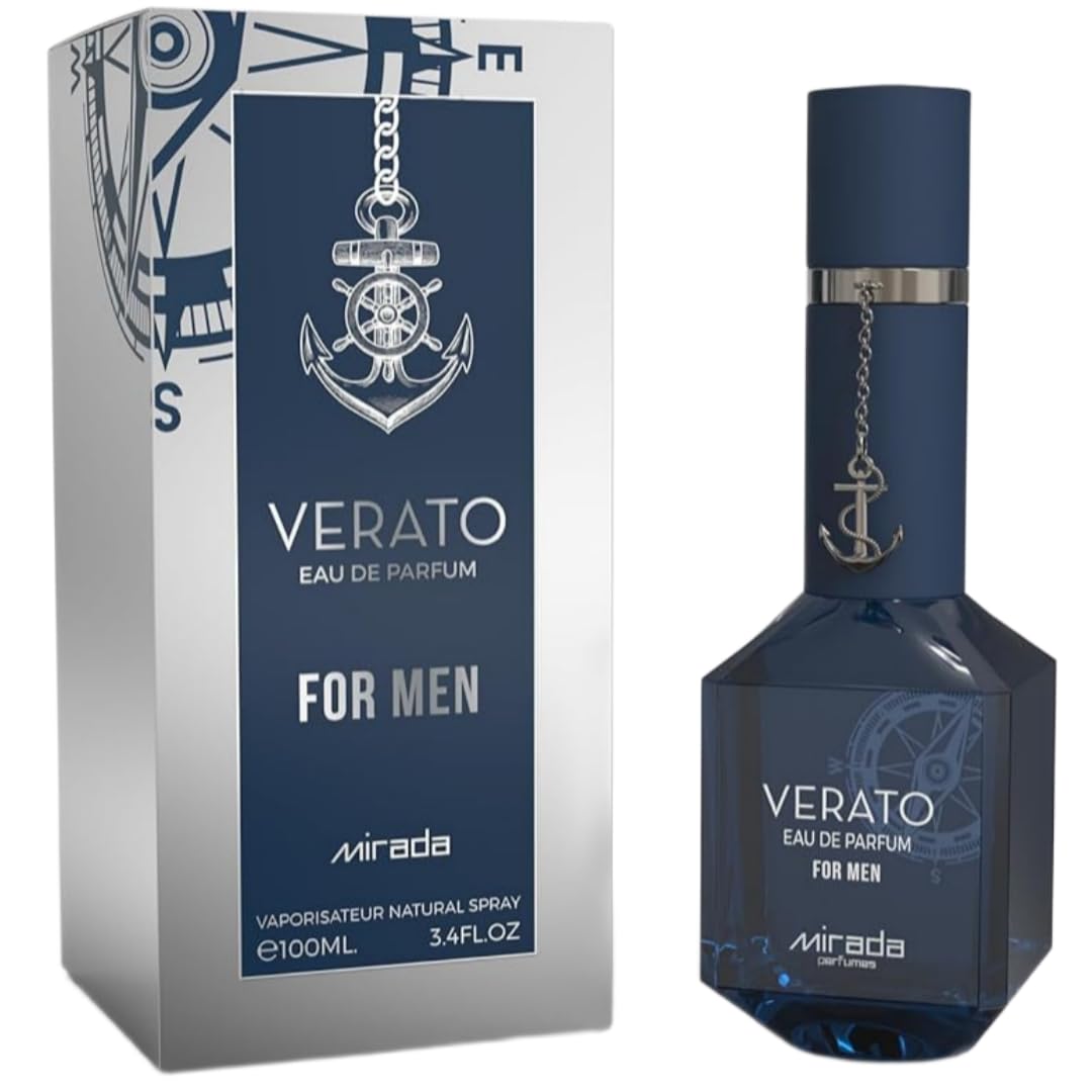 MIRADA Verato Man Eau de Parfum Spray for Unisex, 3.4 Fl Oz (100 mL)