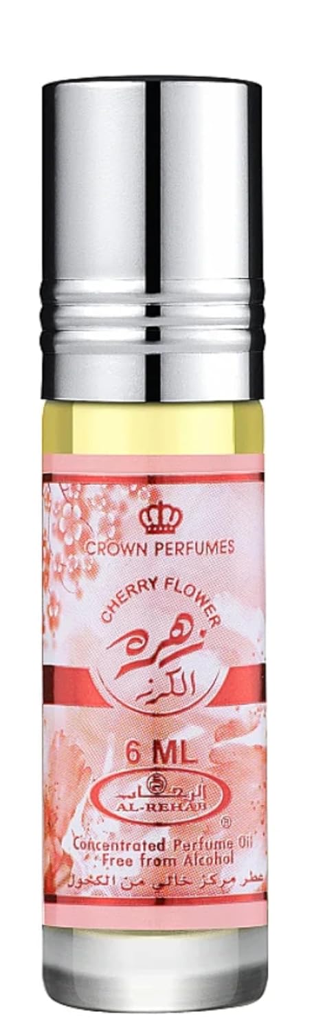 (12-PACK) Al Rehab Cherry Flower Concentrated Perfume Oil Roll On 6 ml