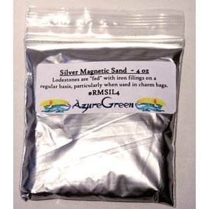 Arena magnética plateada (alimento de piedra imán) 4 oz