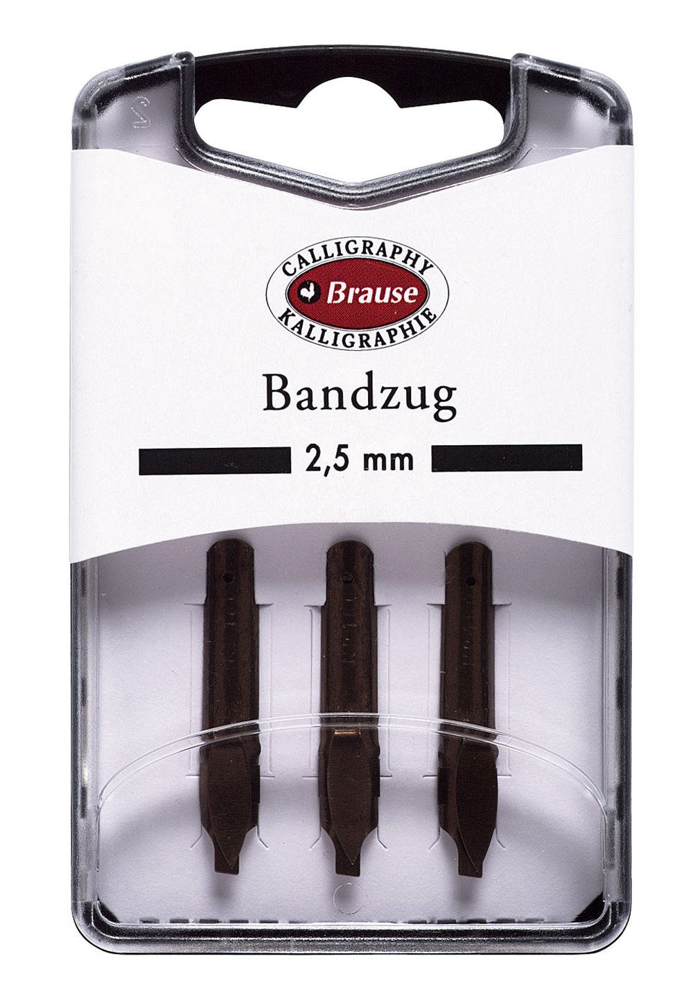 Puntas de caligrafía Brause Bandzug - Caja de 3 puntas - 2,5 mm