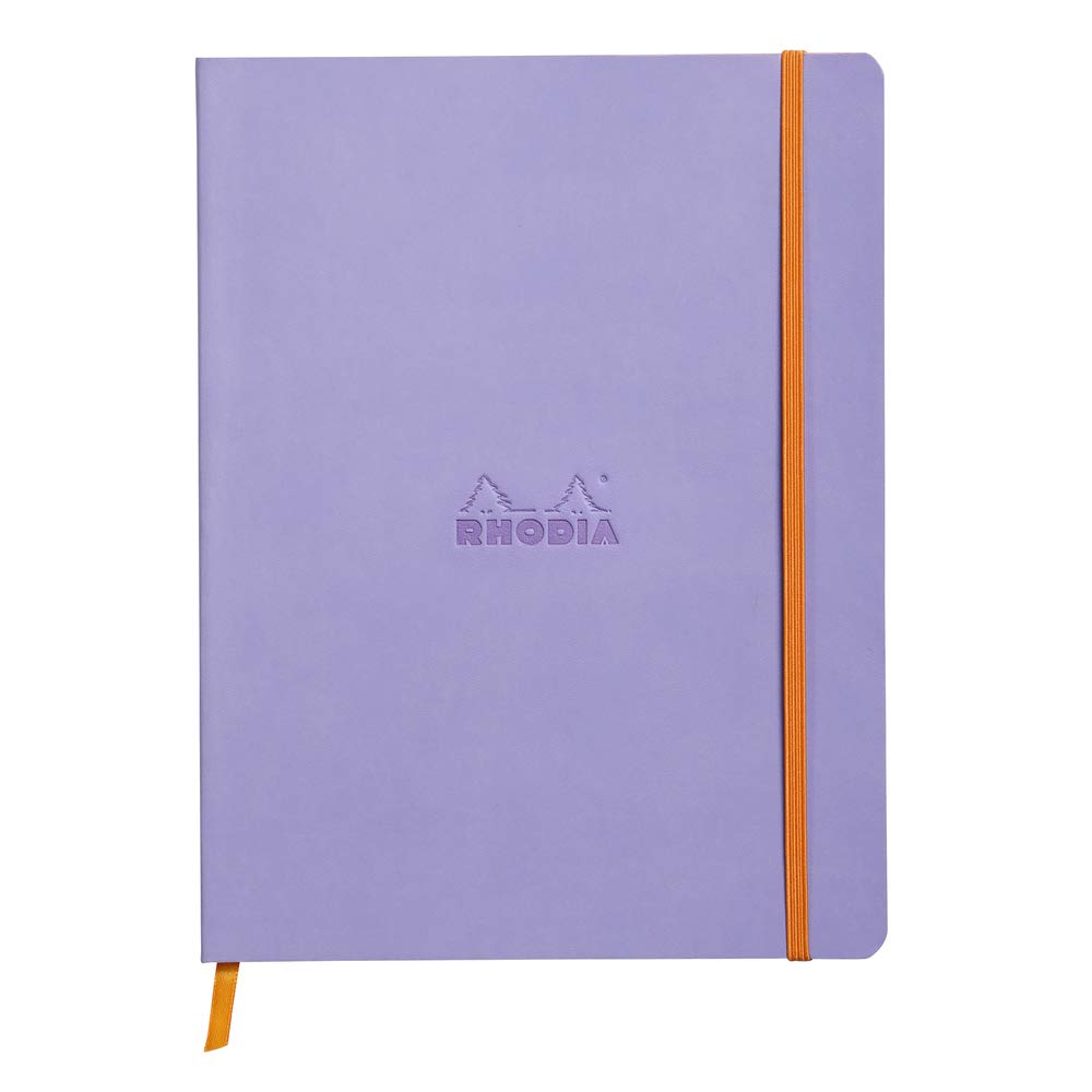 Rhodia Rhodiarama Softcover Notebook - 80 Lined Sheets - 9 3/4 x 7 1/2 - Iris