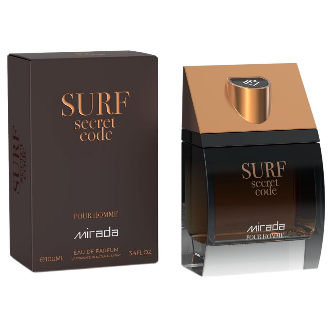 MIRADA Surf Secret Code Eau de Parfum Spray for Men, 3.4 Fl Oz (100 mL)