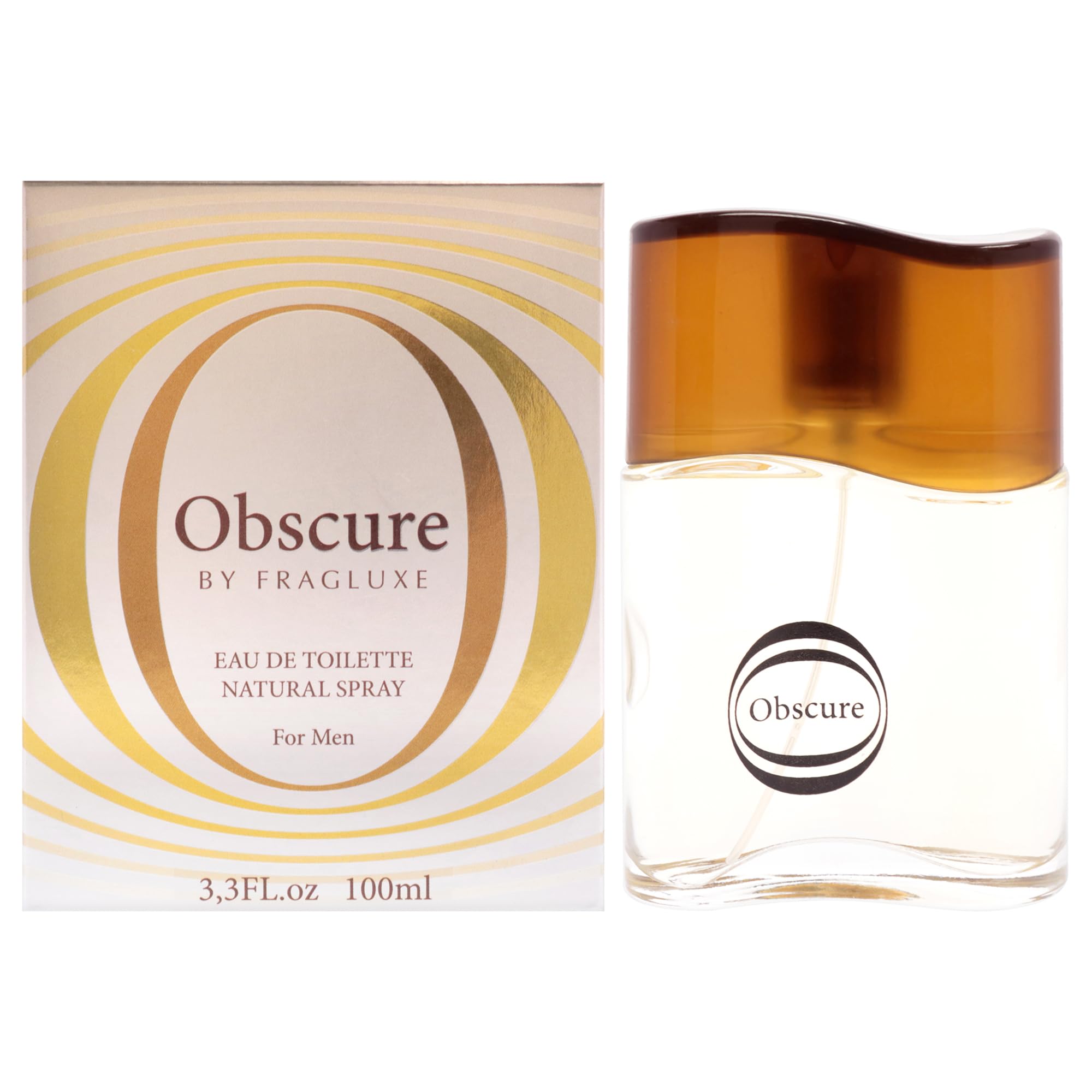 Fragluxe Obscure Eau de Toilette Men Oriental Woody Scent 3.3 oz Spray