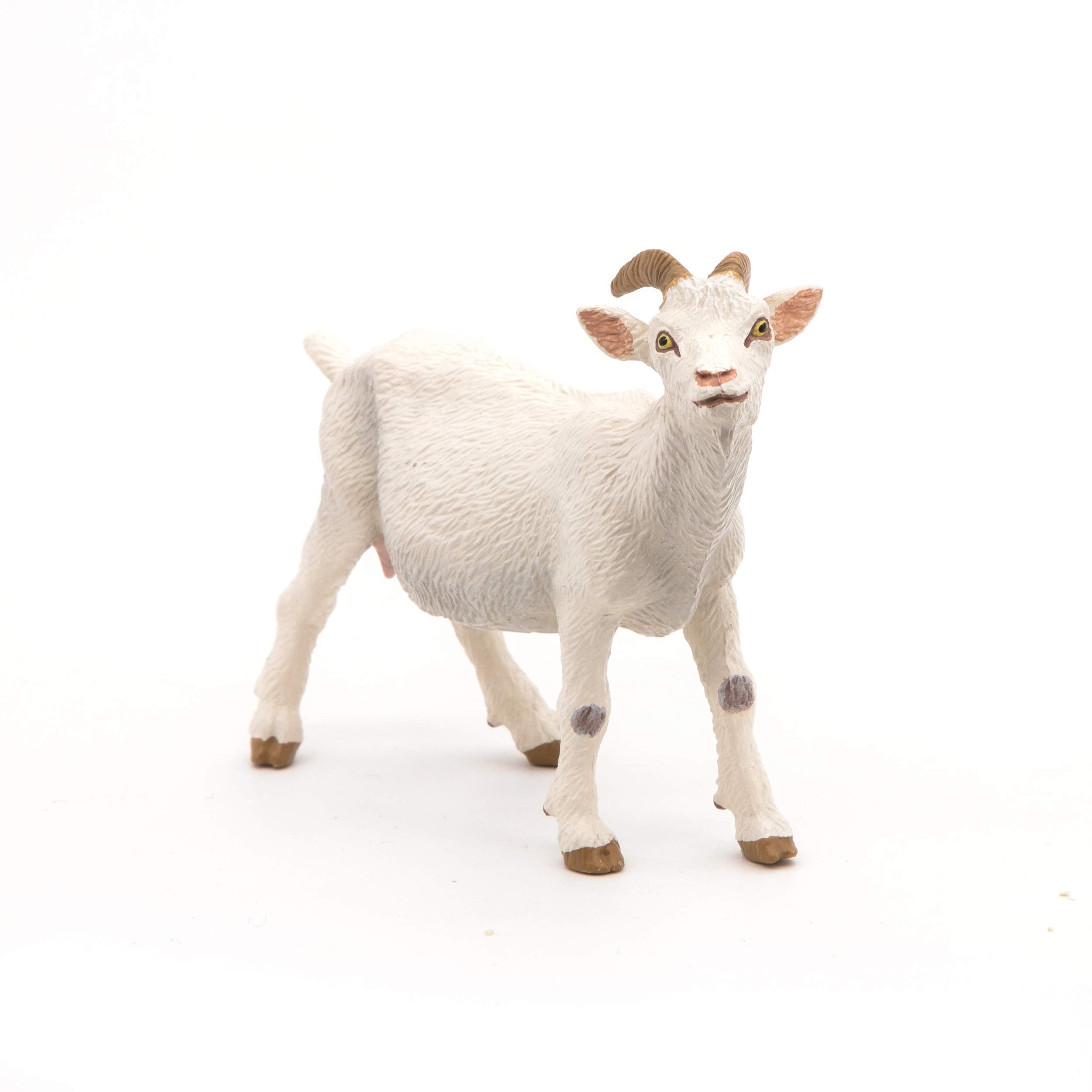 Papo White Nanny Goat - Hand Painted Figurine - Heirloom Quality Collectible (51144)
