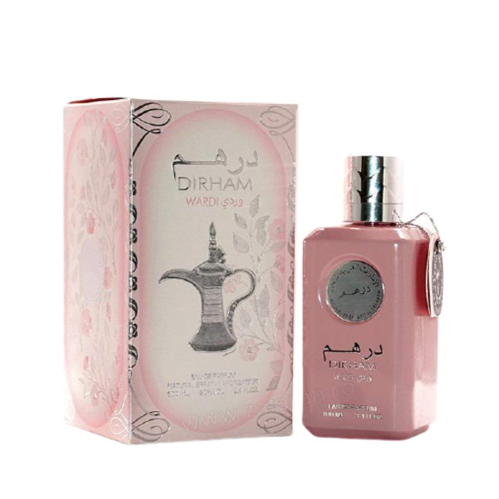 Ard Al Zaafaran Dirham Wardi Eau de Parfum Spray para mujer, 3,4 onzas líquidas (100 ml)