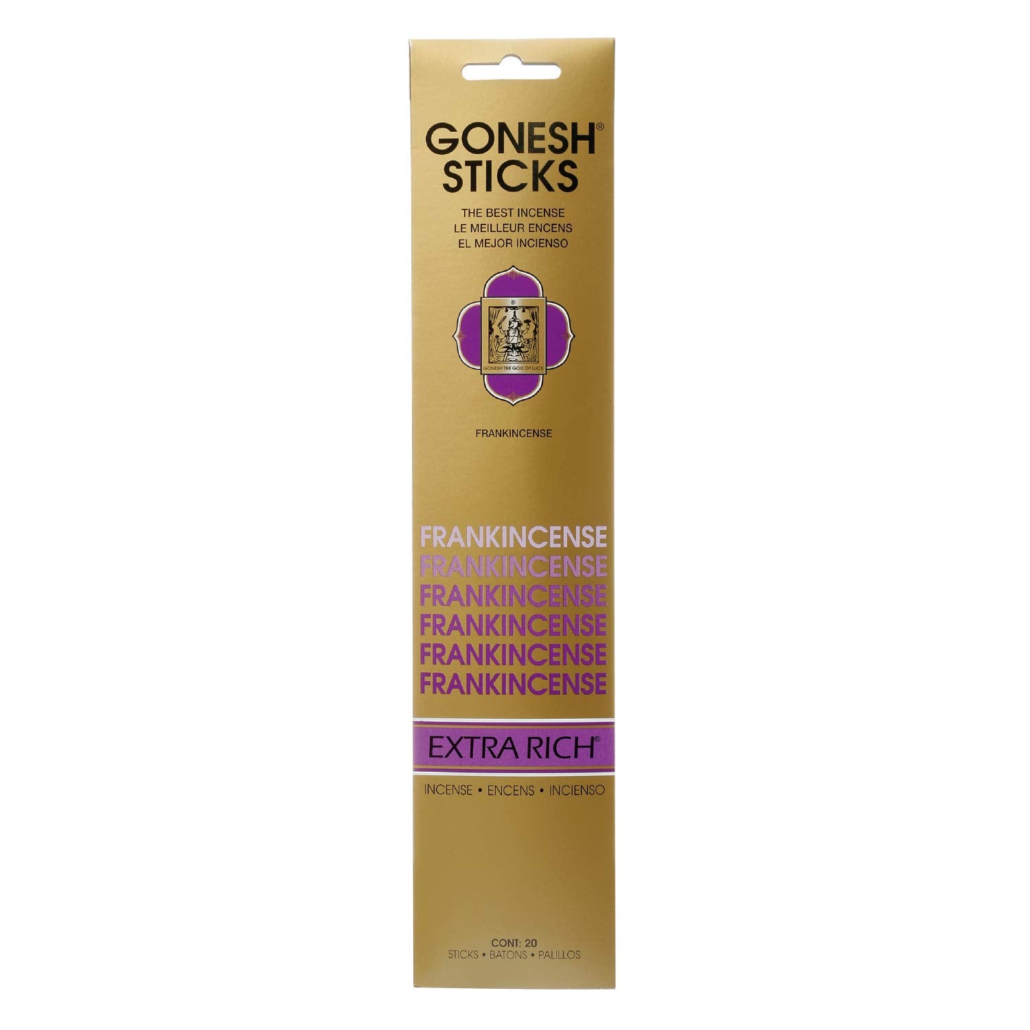 Incienso Gonesh Extra Rich Frankincense 20 varillas