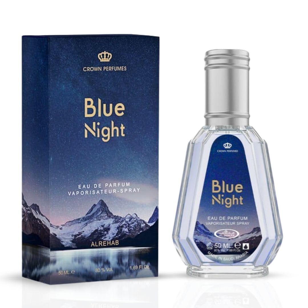 Al Rehab Blue Night Eau de Parfum Spray 1.69 Fl Oz (50 mL)
