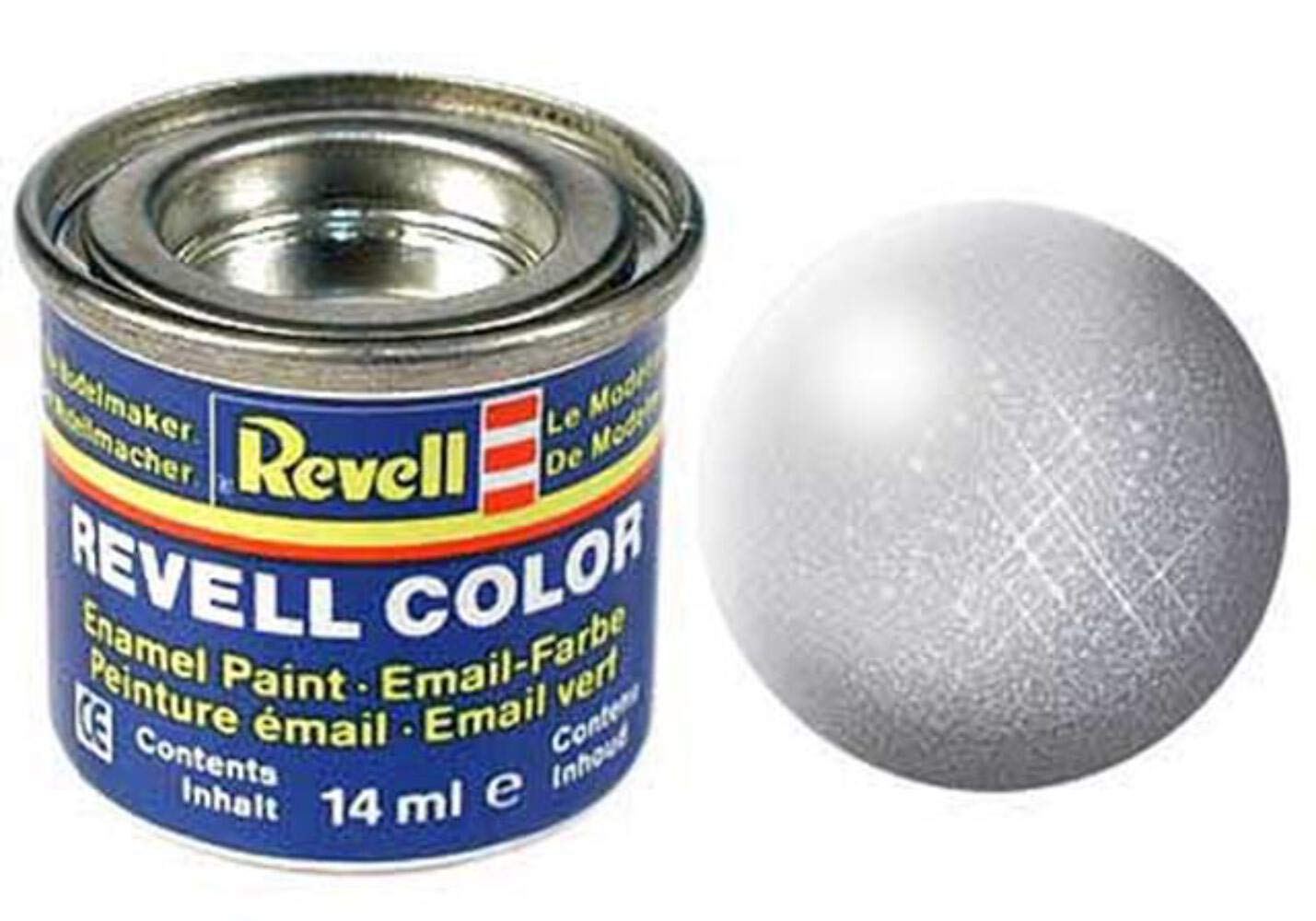 Peinture métallisée argentée Revell Enamels 14 ml