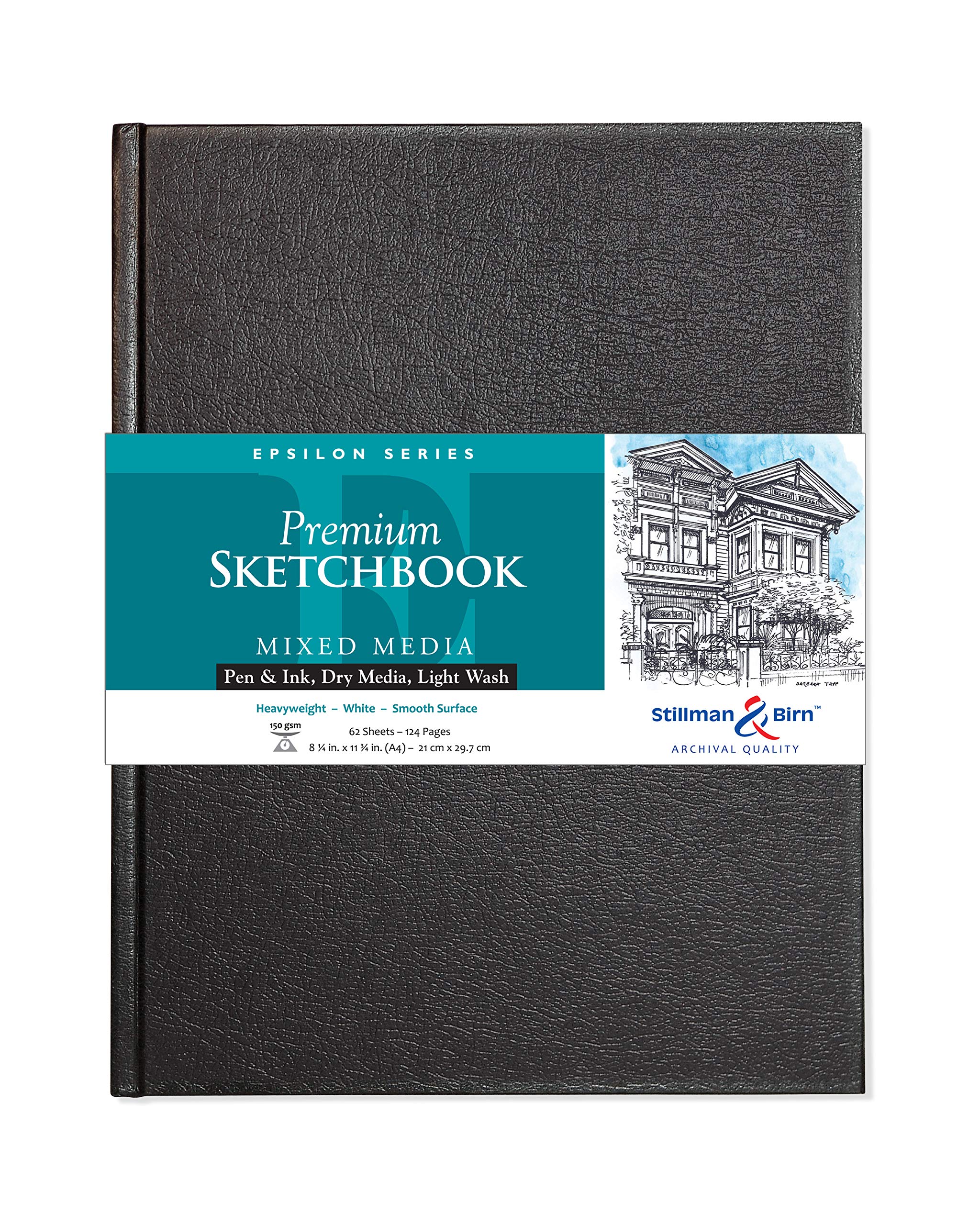 Stillman & Birn Epsilon Series - Hardbound Sketchbook - Portrait 8 x 11 A4 - 150gsm White Paper