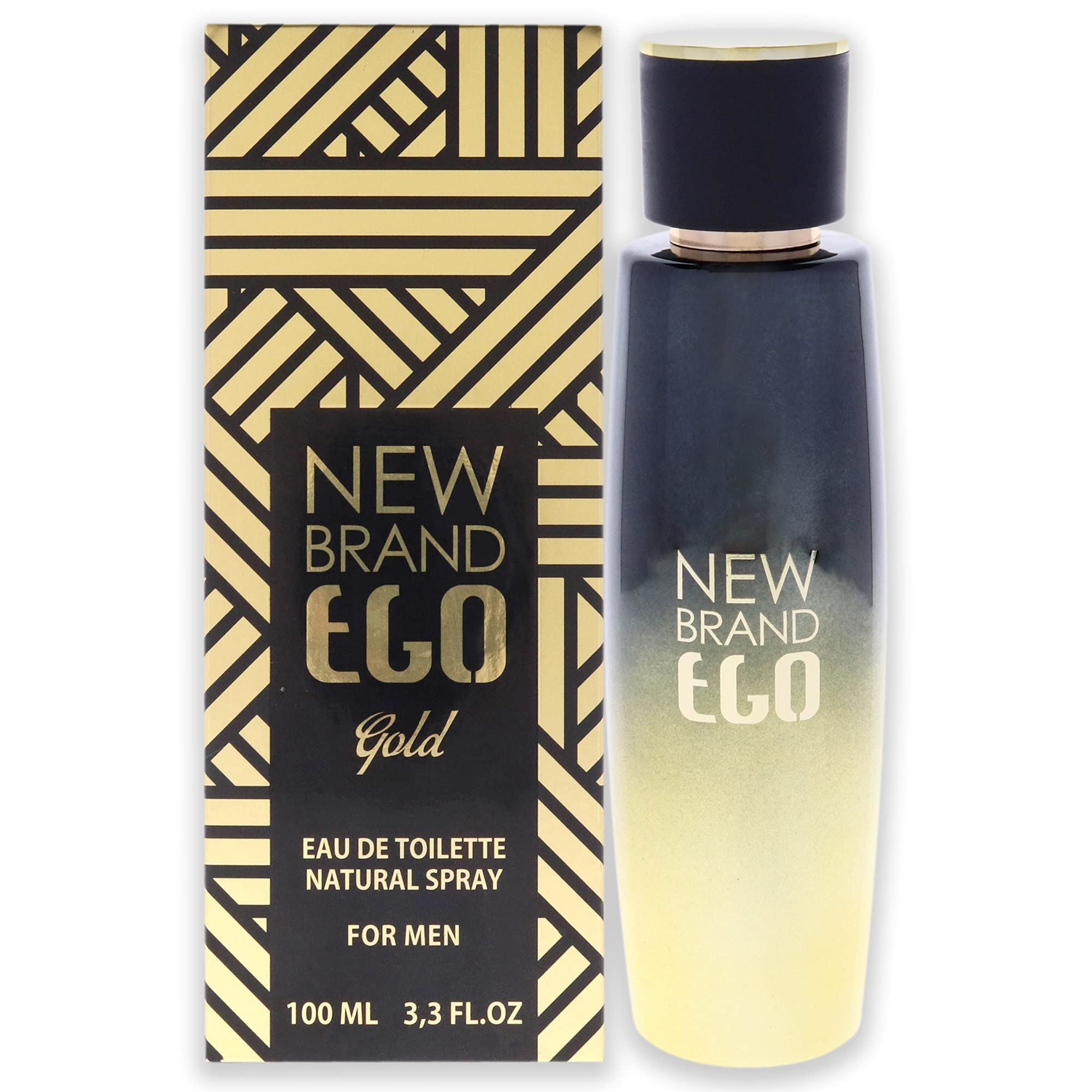 New Brand Prestige Ego Gold Eau de Toilette Men Floral Woody Scent 3.3 oz Spray