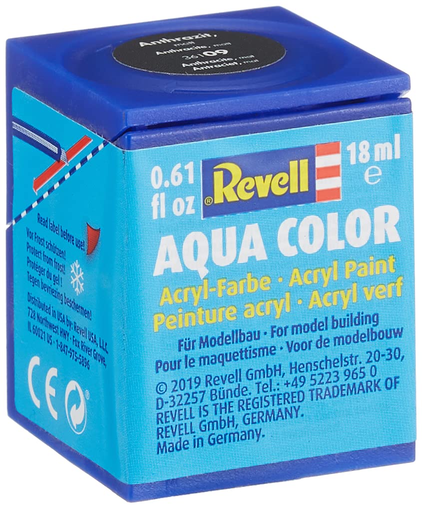 Revell 18ml Aqua Color Acrylic Paint (Anthracitegrey Mat Finish)