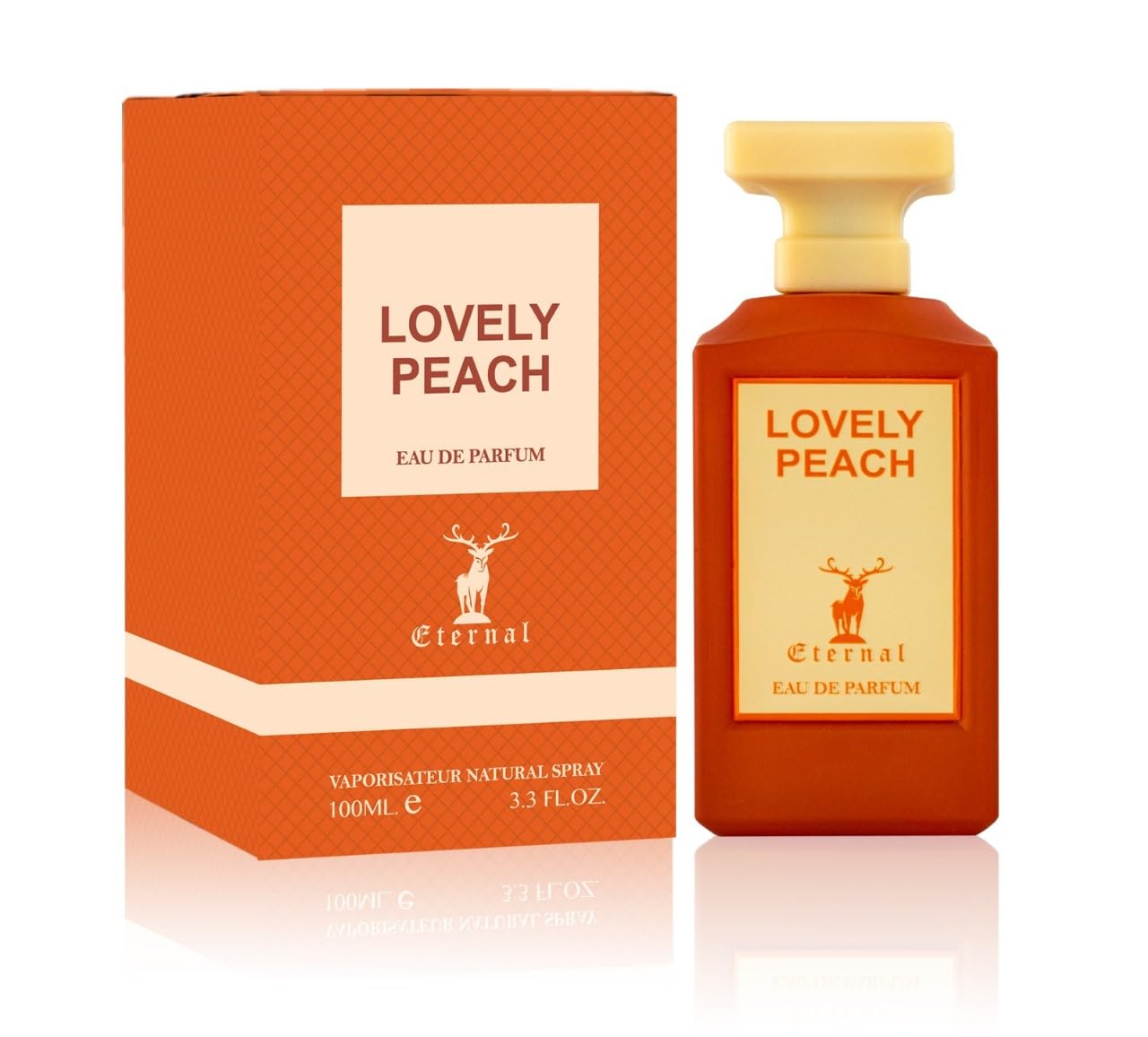 Khalis Lovely Peach Eternal Collection Eau de Parfum for Women, Fruity Sweet Fragrance with Peach Vanilla and Soft Musk, 3.4 oz Spray