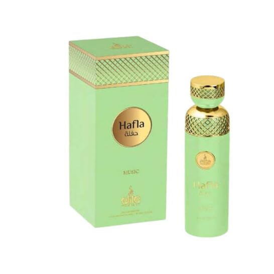 Risala Elite Hafla Music Eau de Parfum Unisex, Oriental Woody Fragrance with Rose Incense Tobacco Amber and Musk, Large Size 6.8 oz Spray