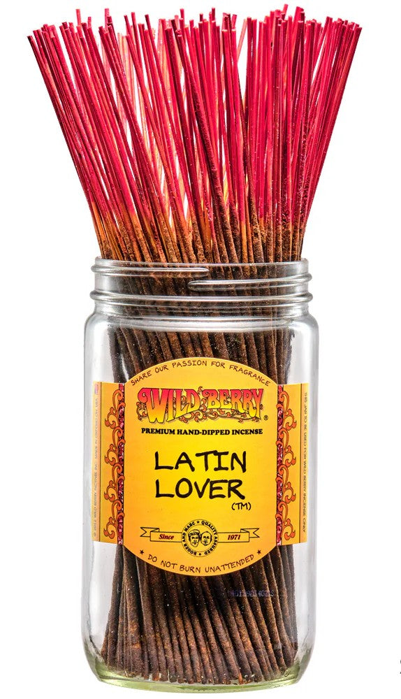 Wild Berry Latin Lover Incense Sticks, 100 Count Hand-Dipped Aromatic Incense