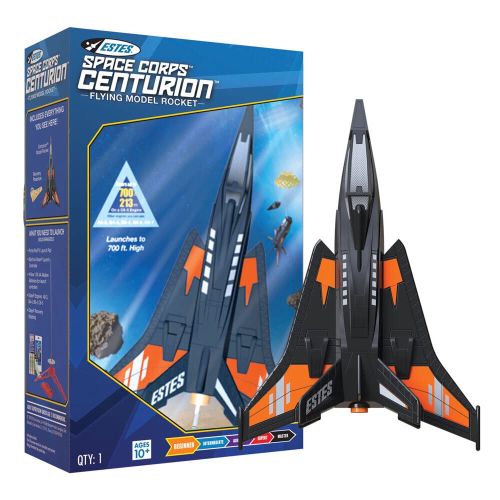Estes 7291 Space Corps Centurion Flying Model Rocket Kit, Beginner Level