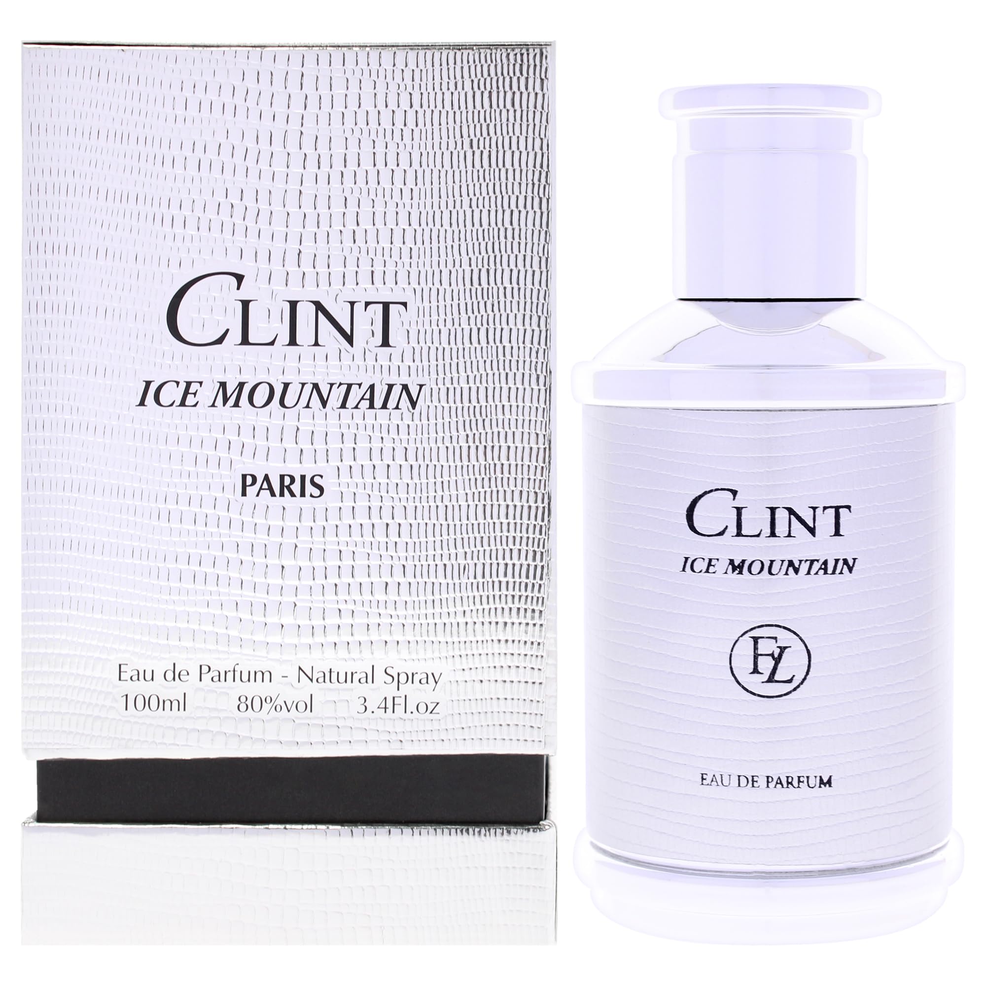 L'Orientale Clint Ice Mountain Eau de Parfum for Men, Oriental Floral Fragrance with Citrus Ginger Flowers and Amber, 3.4 oz Spray