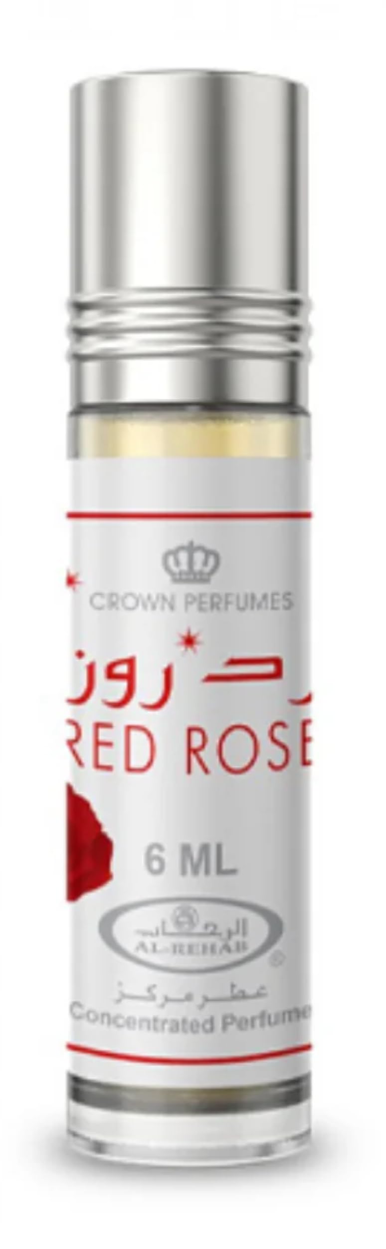 Aceite de perfume concentrado en roll-on de rosa roja de Al Rehab para unisex, 6 ml