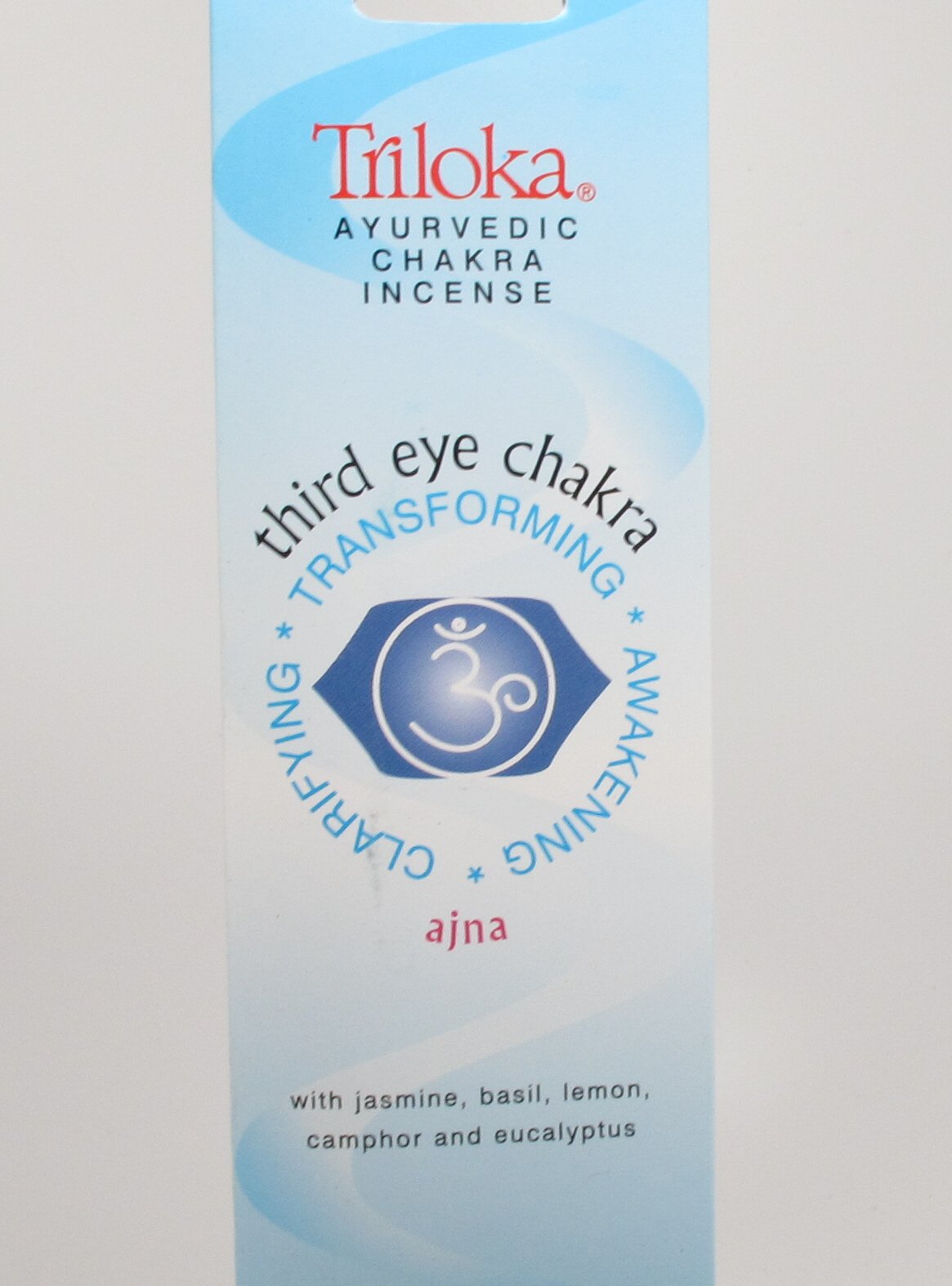 Triloka Ayurvedic Chakra Incense Sticks, 10 sticks, Third Eye Chakra Ajna