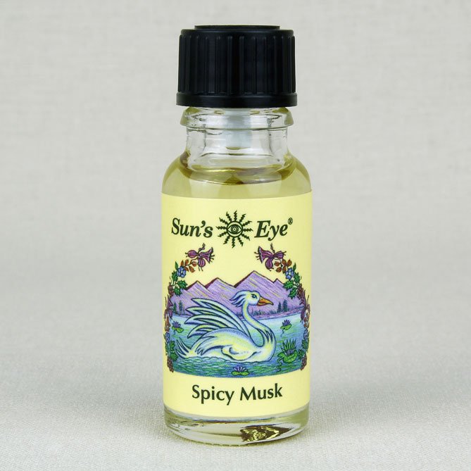 Suns Eye Spicy Musk Herbal Fragrance Oil - 1/2 Ounce Bottle