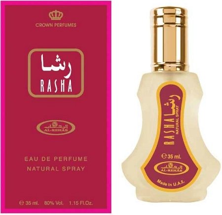 Aceite perfumado en aerosol Rasha de Al-Rehab, 35 ml