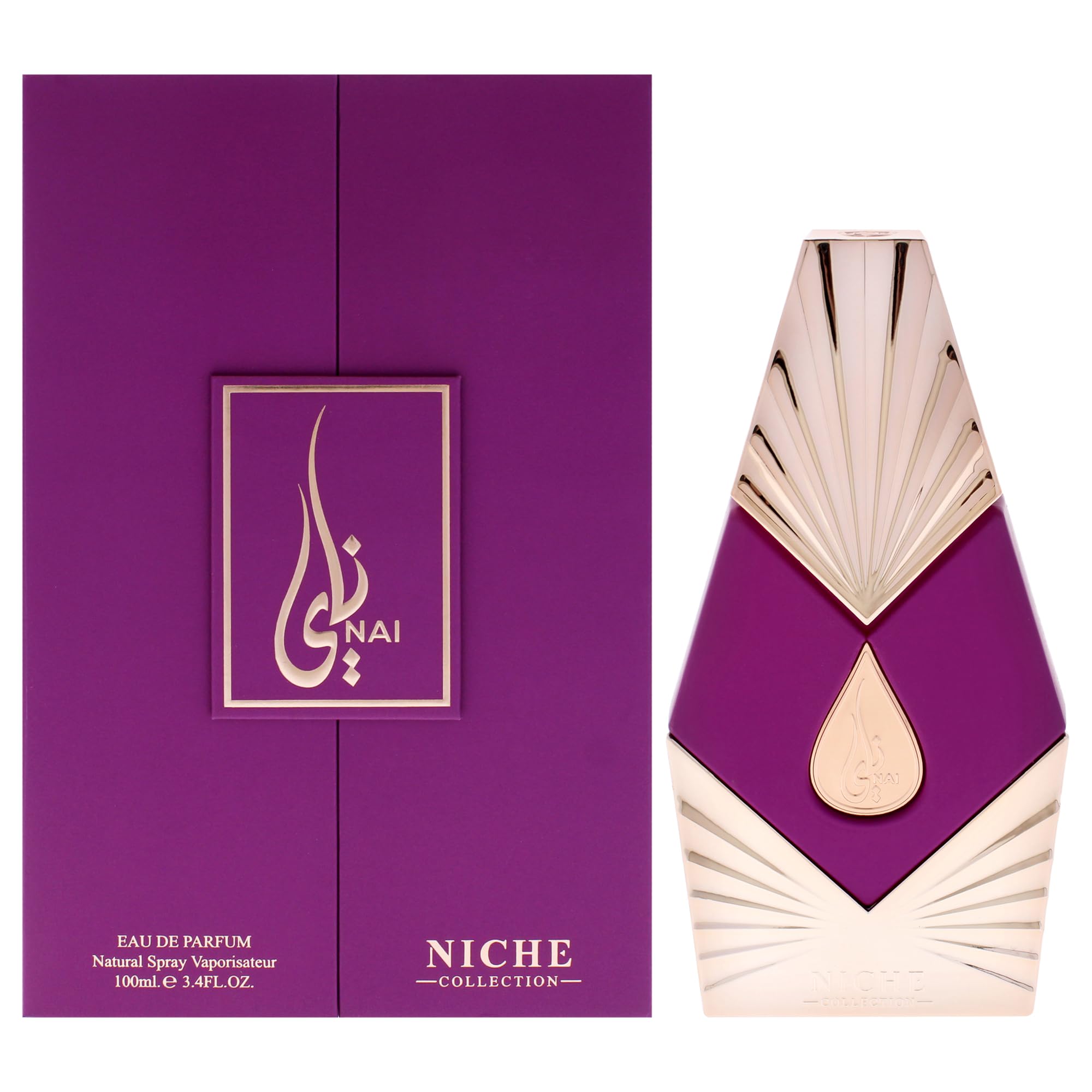 Khalis Nai Niche Collection Eau de Parfum for Women, Oriental Floral Fragrance with Cherry Saffron Rose Myrrh and Incense, 3.4 oz Spray