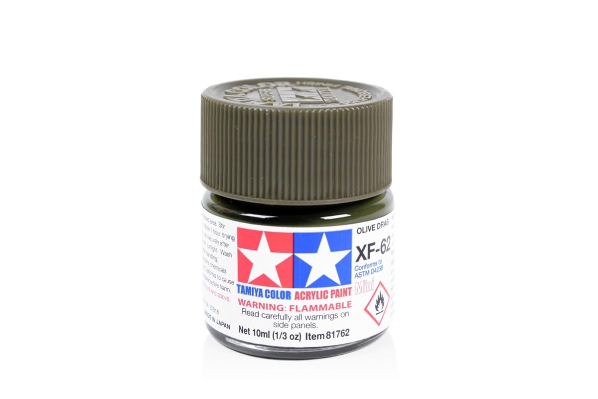 TAMIYA Acrylic Mini XF62 Olive Drab TAM81762 Plastics Paint Acrylic