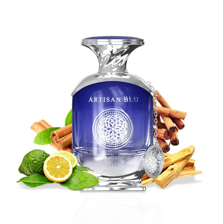 Anfar Artisan Blu Extrait de Parfum for Men Woody Floral Spicy 3.4 oz Spray
