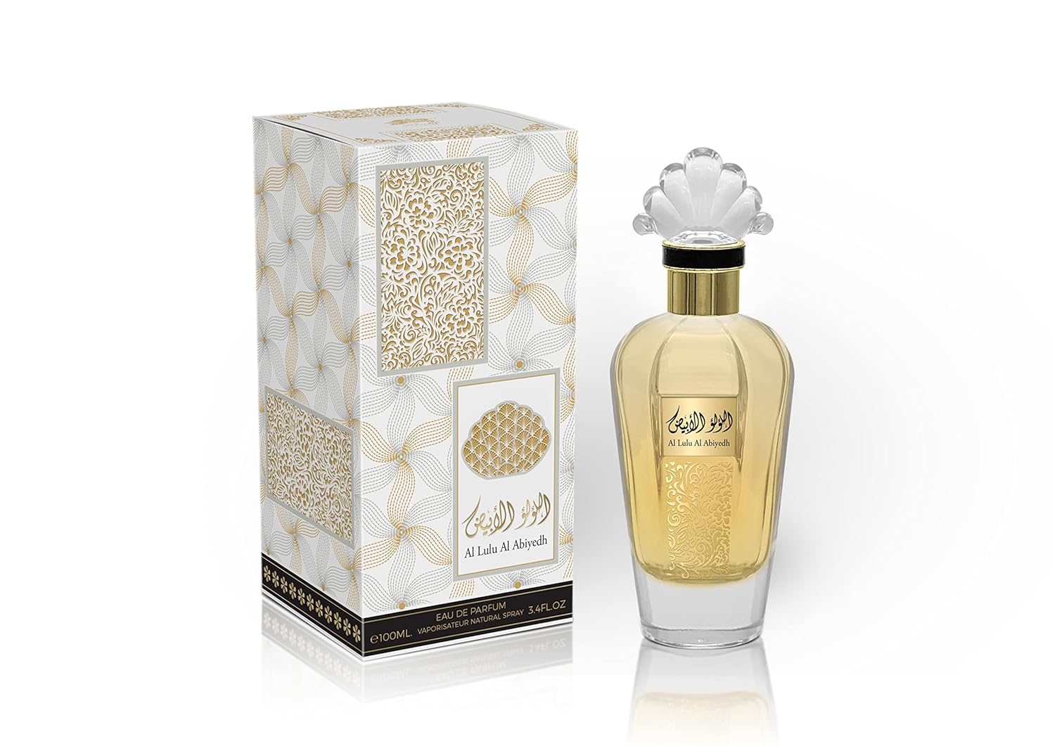 Sahari Al Lulu Al Abiyedh Eau de Parfum Spray, 3.4 Fl Oz (100 ml)