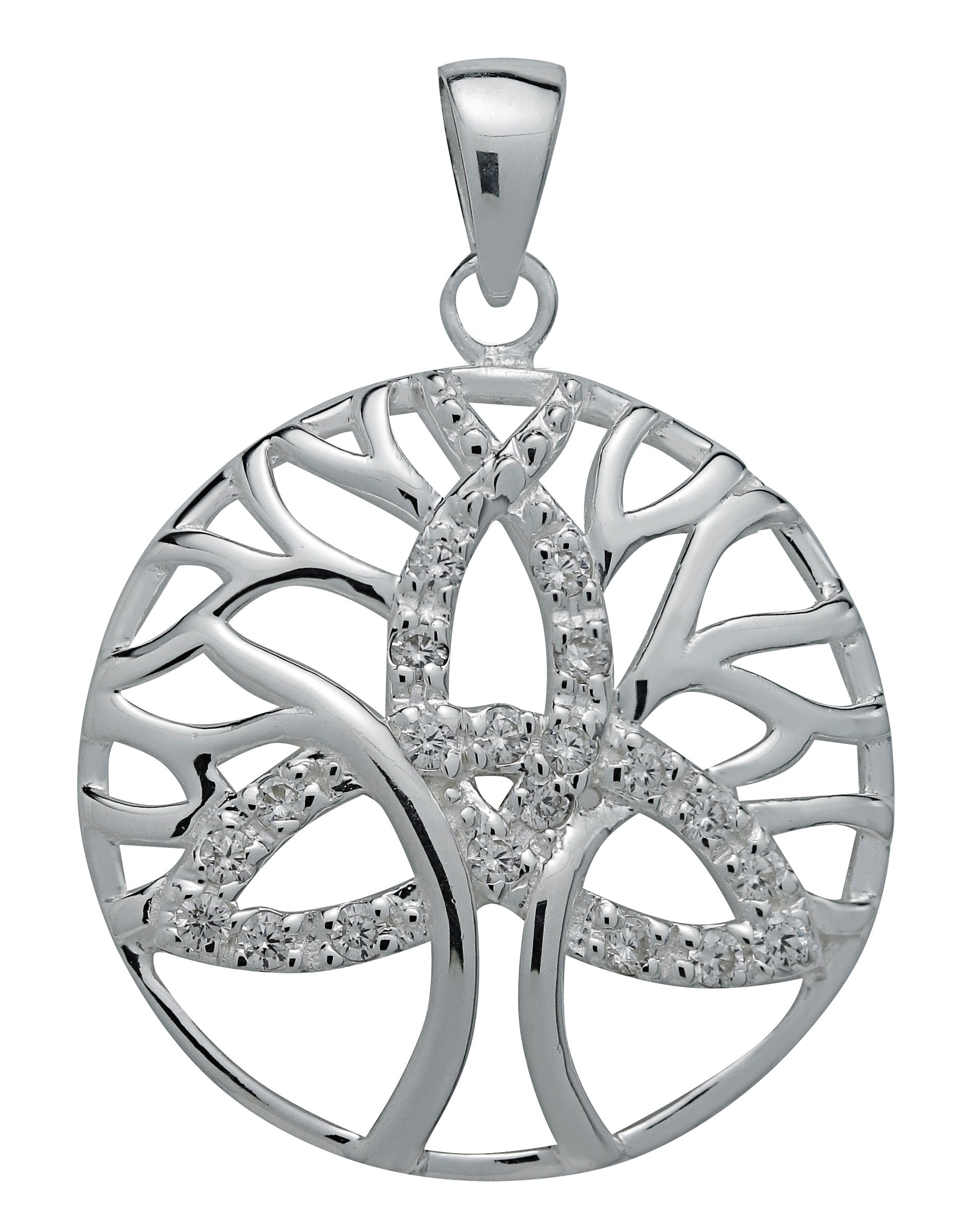 Starlinks Brilliant Silver Trinity Tree of Life Pendant for Unity