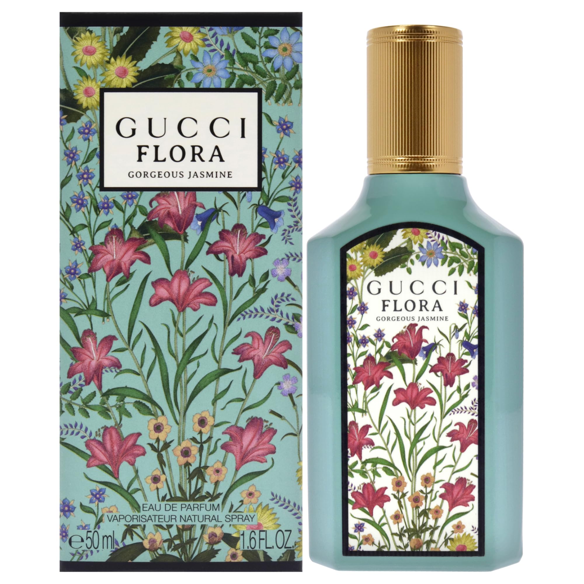 Gucci Flora Gorgeous Jasmine Eau de Parfum Women Floral Jasmine Scent 1.6 oz Spray