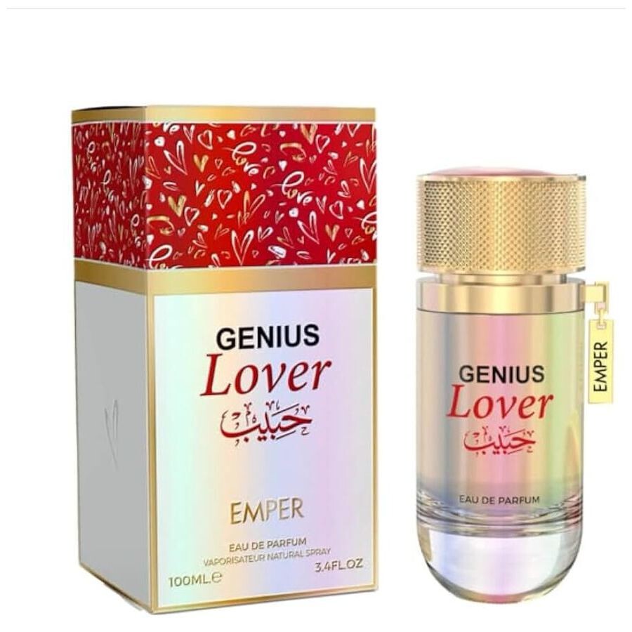 Emper Genius Lover Eau de Parfum Spray, 3.4 Fl Oz (100 ml)